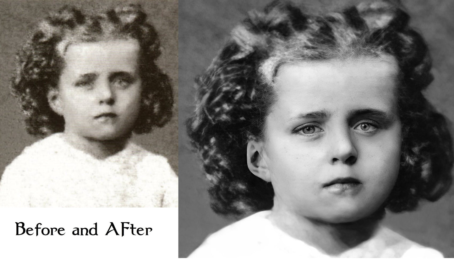 St Therese–L'enfant Age 3 – Exclusive Photo Restoration!