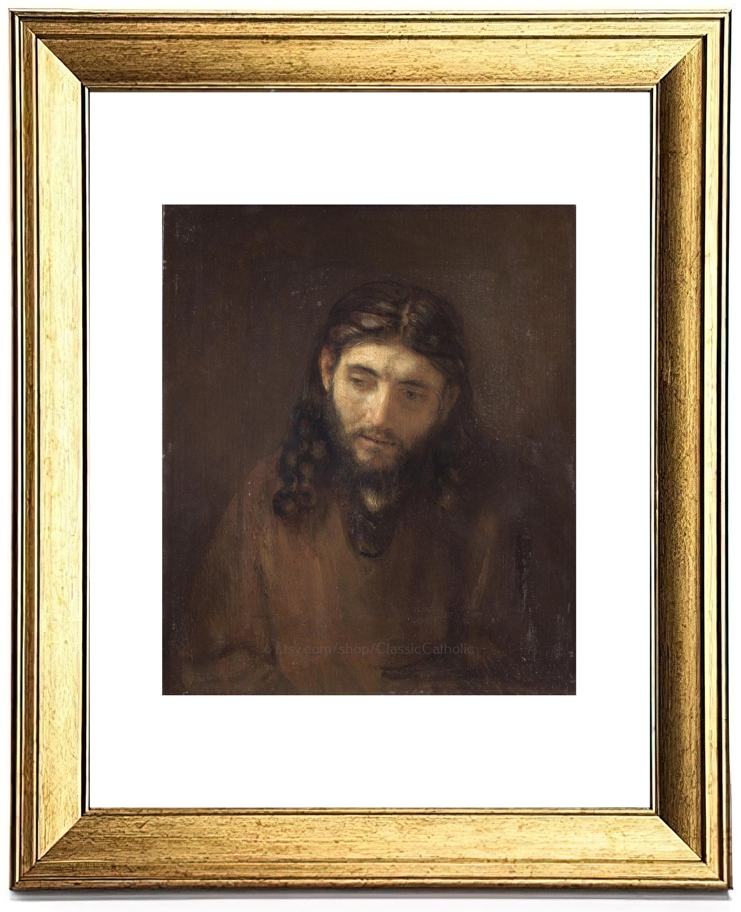 Head of Christ by Rembrandt - Portrait of Jesus Christ - Print - Christian Art - Catholic Gifts - Archival Print in Three Sizes