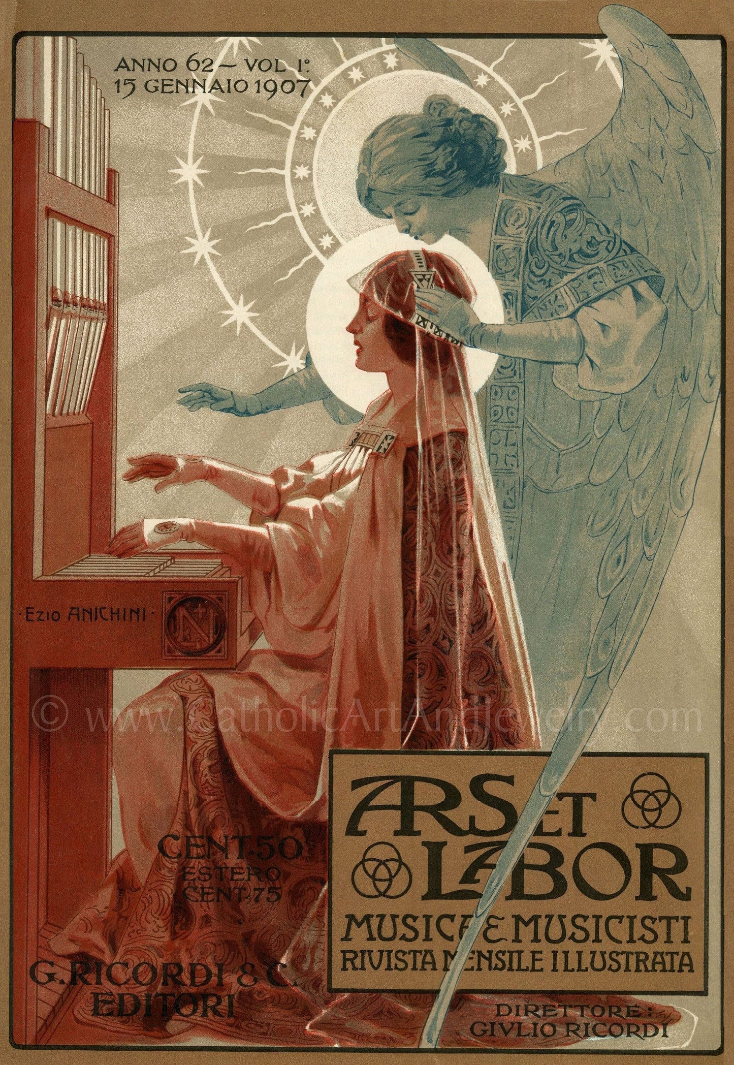 St. Cecilia – 3 sizes – by Ezio Anichini – Saints Mentioned in Mass – Confirmation Gift
