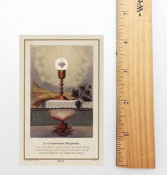 Frequent Communion – Eucharist Card – pack of 10/100/1000 – Restored Vintage Holy Card