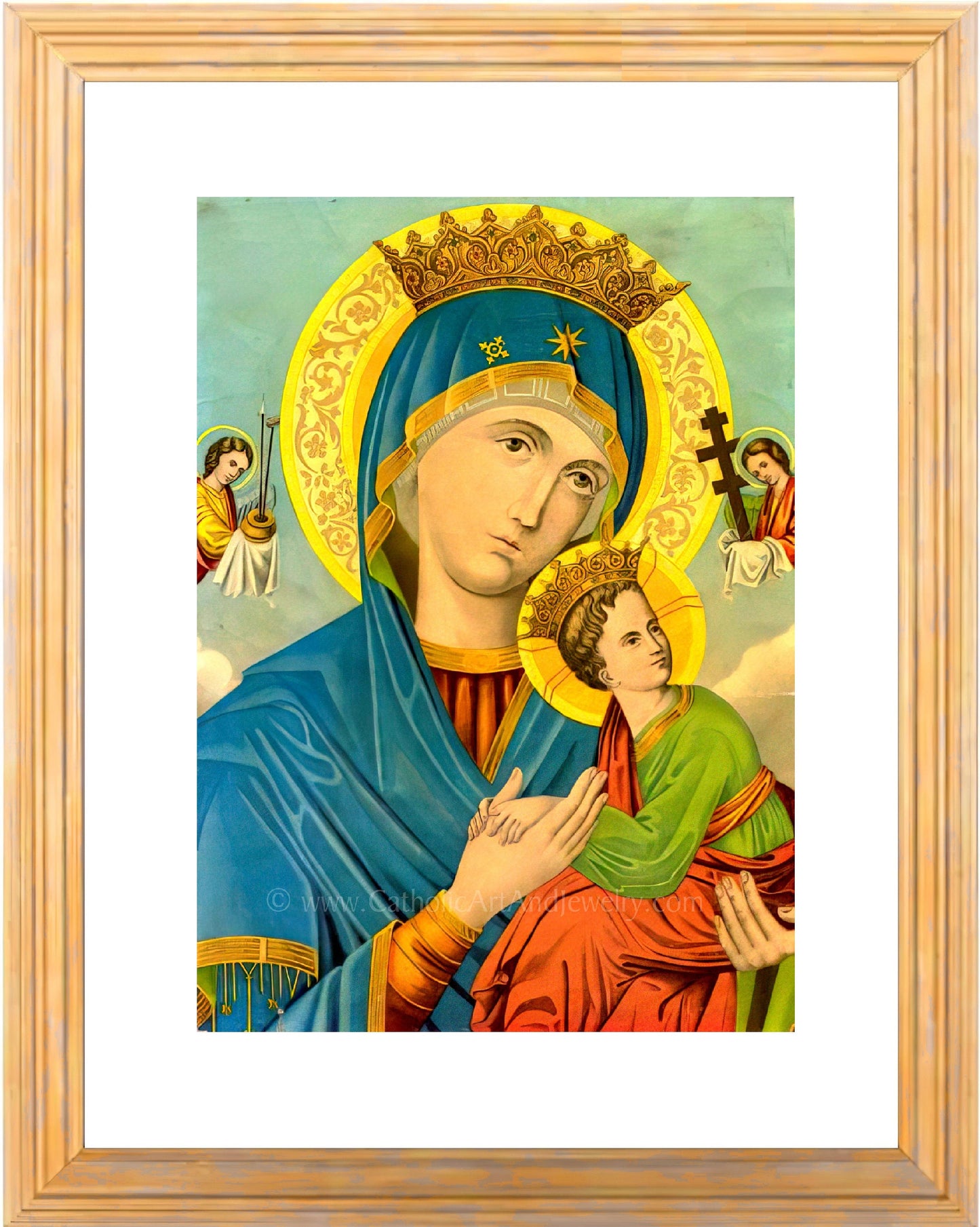 Our Lady of Perpetual Help – 3 sizes – based 19th Century Icon–Catholic Art Print–Catholic Gift