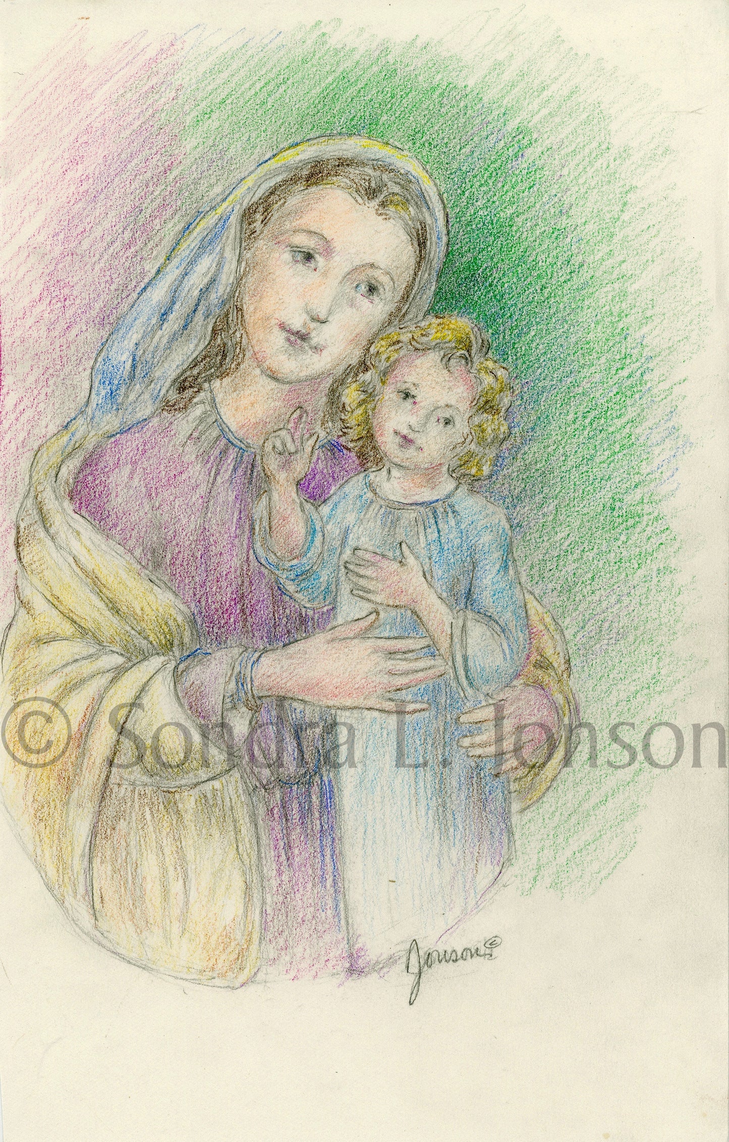 Mother and Child - Sondra Jonson Catholic Art Print