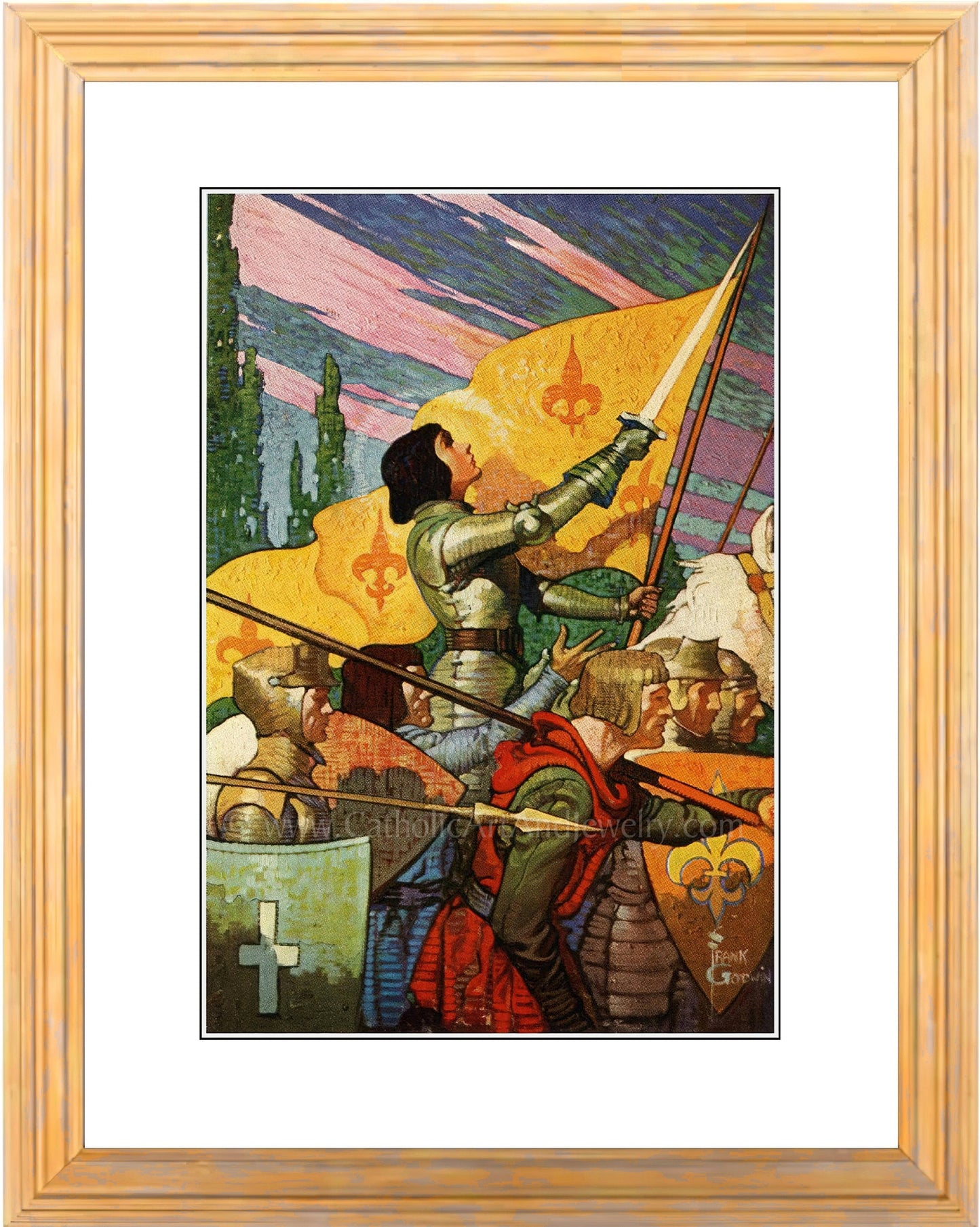 St Joan of Arc – by Frank Godwin– Two Sizes – Catholic Art Print – Archival Quality