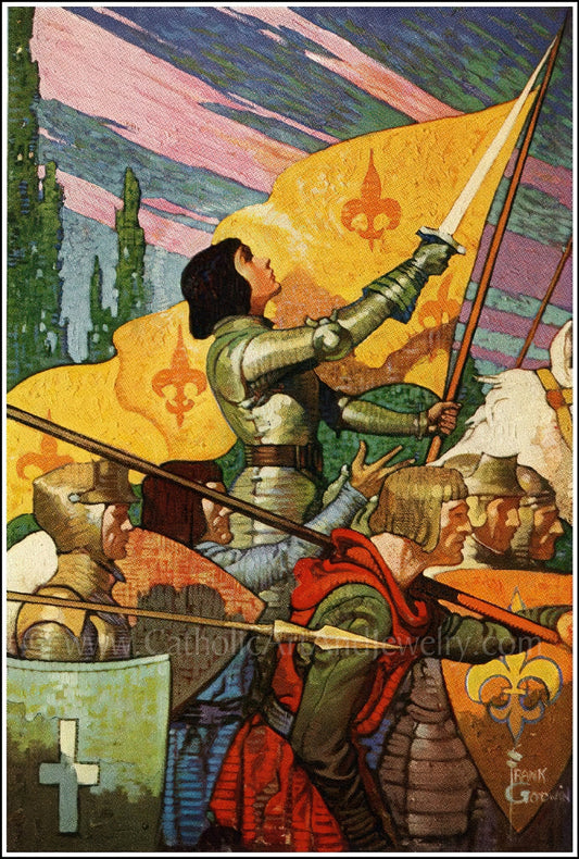 St Joan of Arc – by Frank Godwin– Two Sizes – Catholic Art Print – Archival Quality