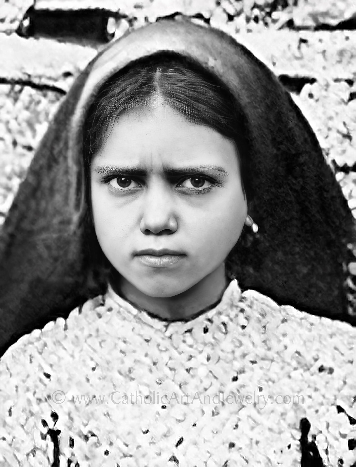 Exclusive! St. Jacinta of Fatima - AI Restored Photo! - 3 sizes - Vintage Catholic Art - Archival Quality