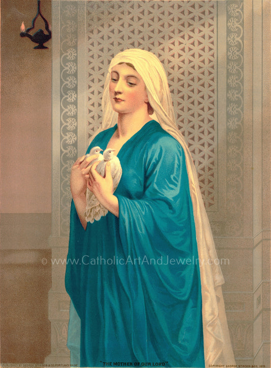 The Mother of Our Lord – Antique Catholic Print – Vintage Catholic Art Print – Archival Quality