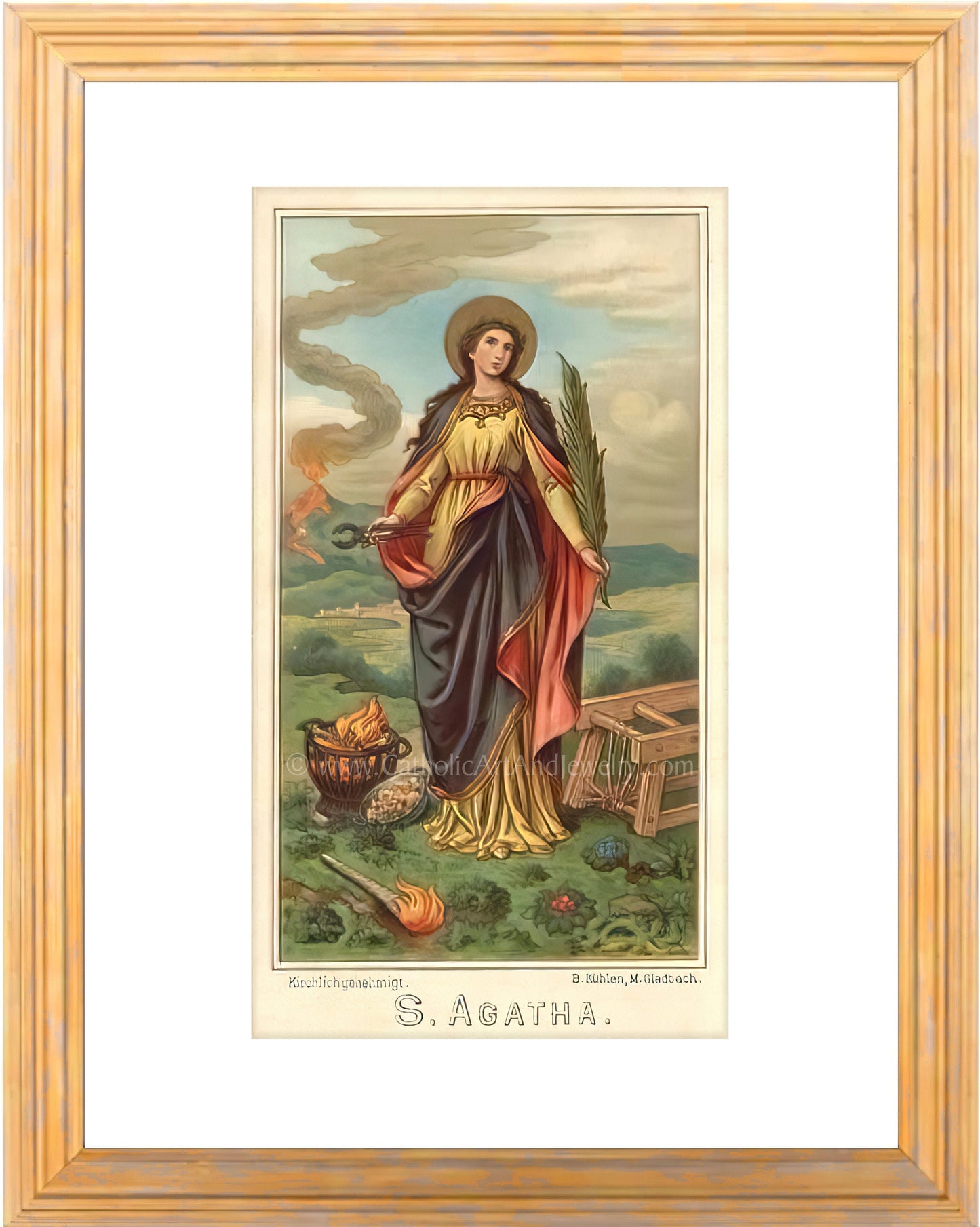 St. Agatha – 2 sizes – Based on a Vintage Holy Card