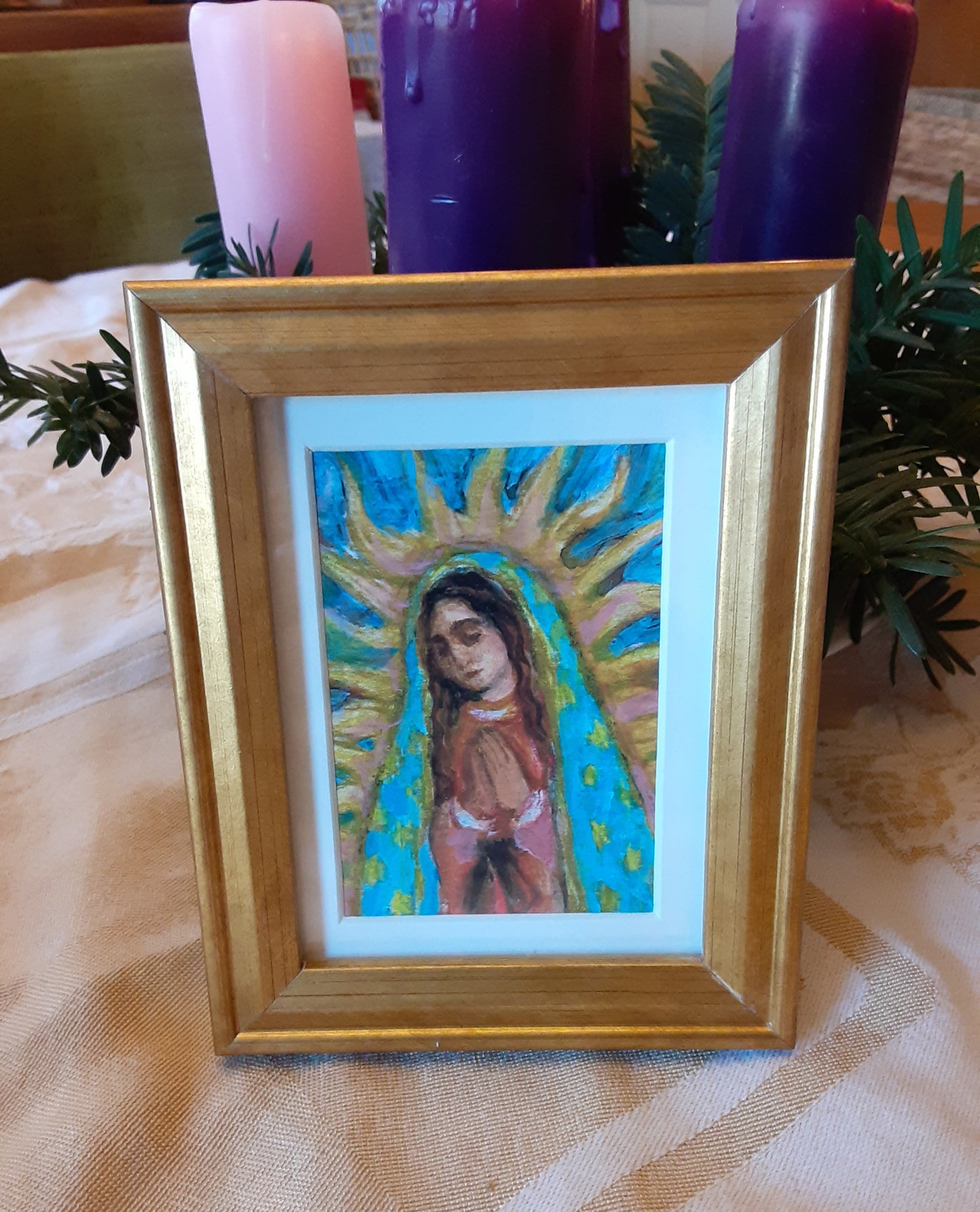 Lady of Guadalupe Gold Framed Print