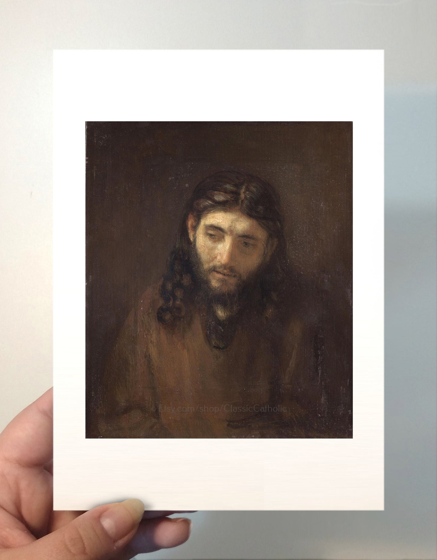 Head of Christ by Rembrandt - Portrait of Jesus Christ - Print - Christian Art - Catholic Gifts - Archival Print in Three Sizes