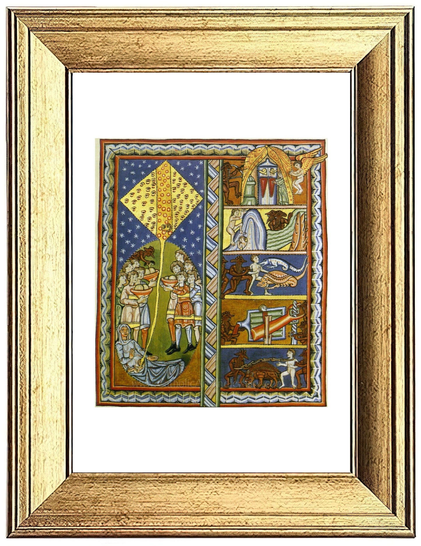 Hildegard of Bingen – "Embodiment of Soul" – Catholic Art Print – Mystic Visions – Archival Quality – Catholic Gift