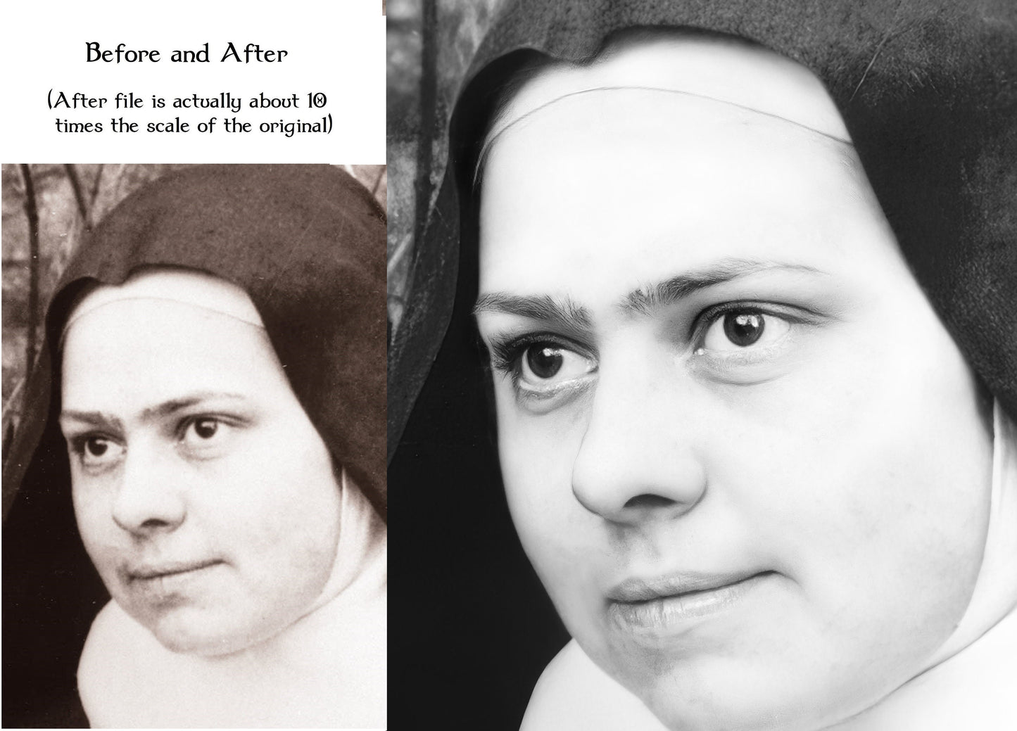 Saint Elizabeth of the Trinity – Restored Close-up – 3 sizes – Catholic Art Print