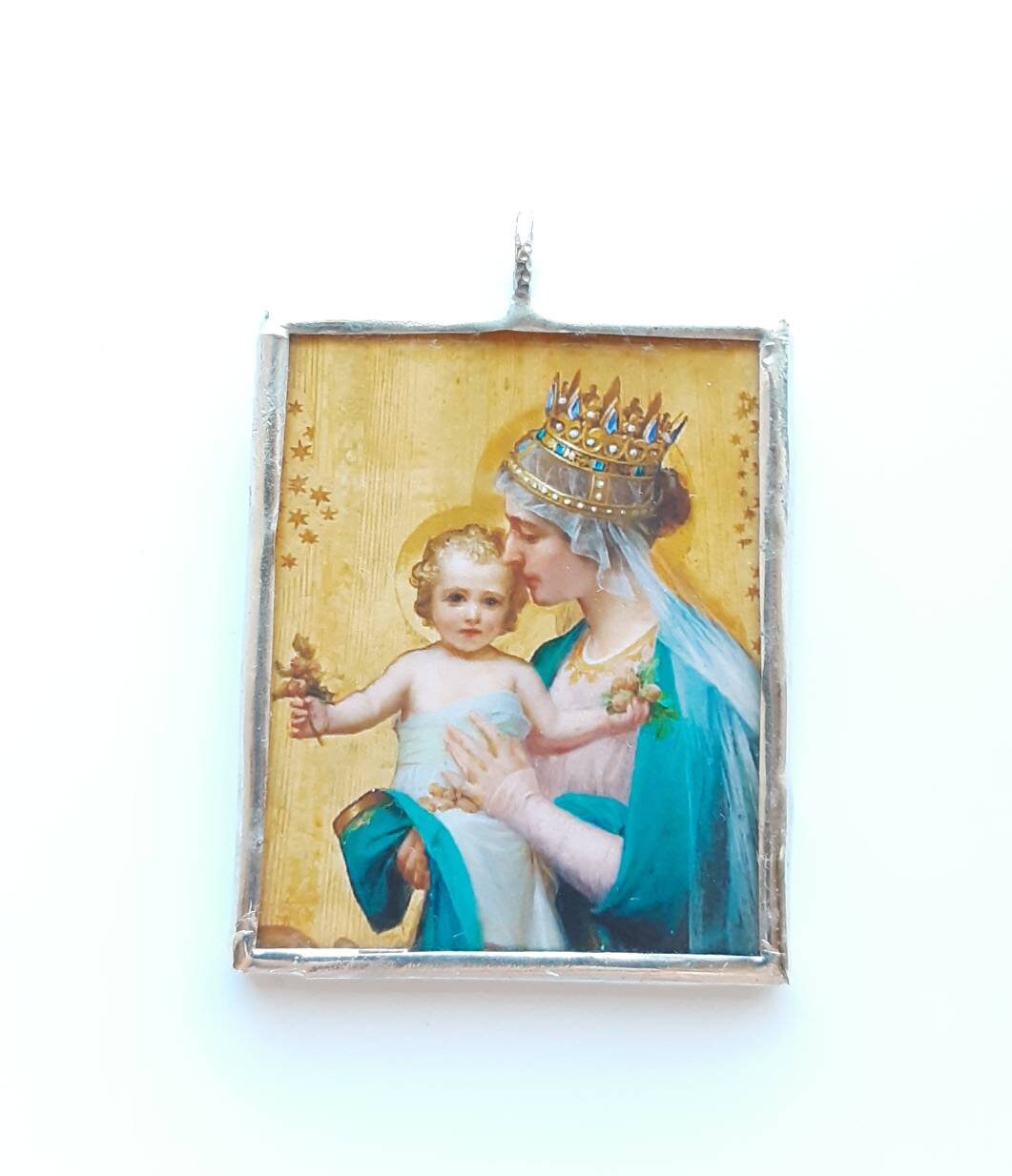 Christmas Ornament Madonna and Child by Enrique M. Vidal