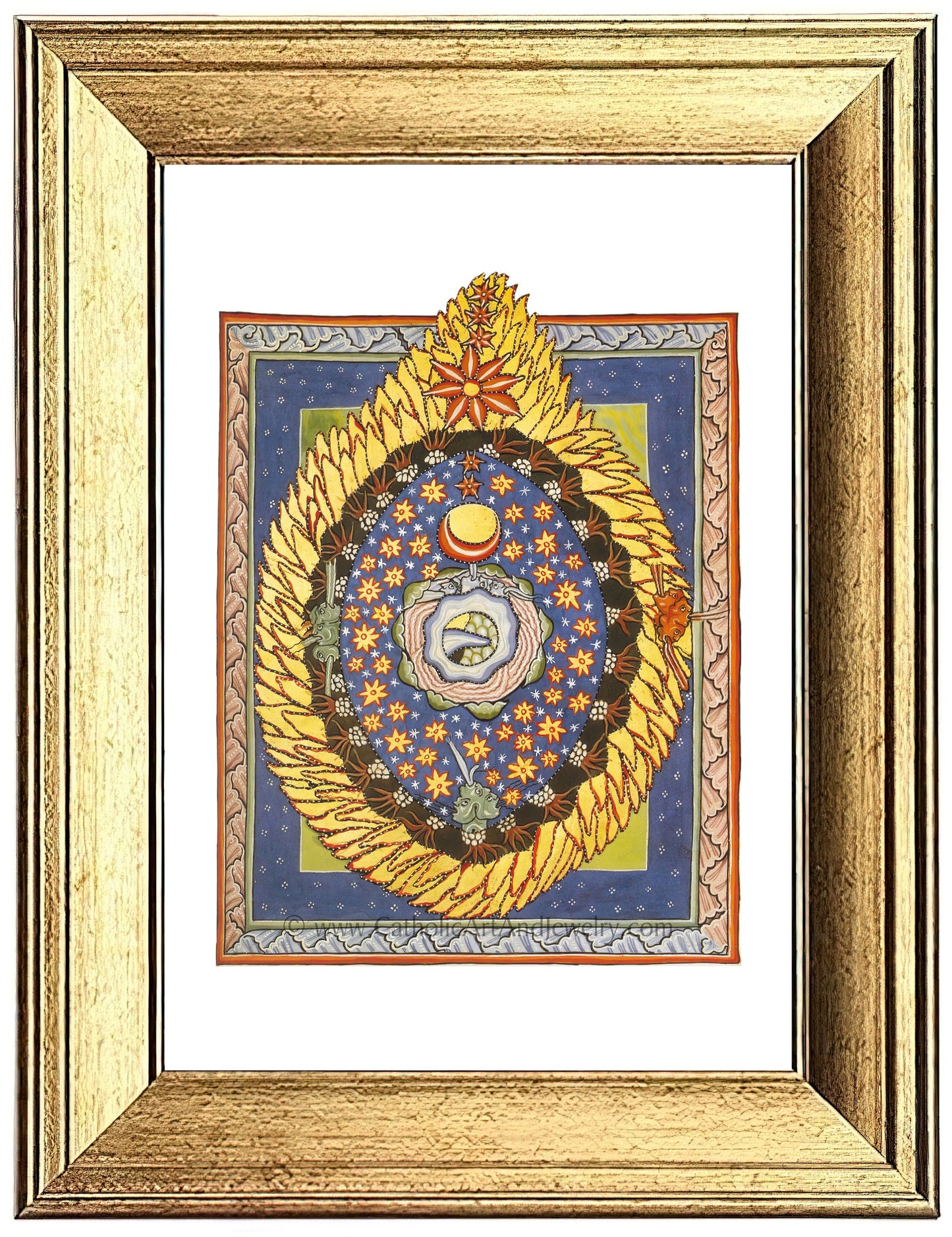 Hildegard of Bingen's Art: – God, Cosmos, and Humanity – circa 1150 A.D. – Medieval Catholic Art Print – Archival Quality