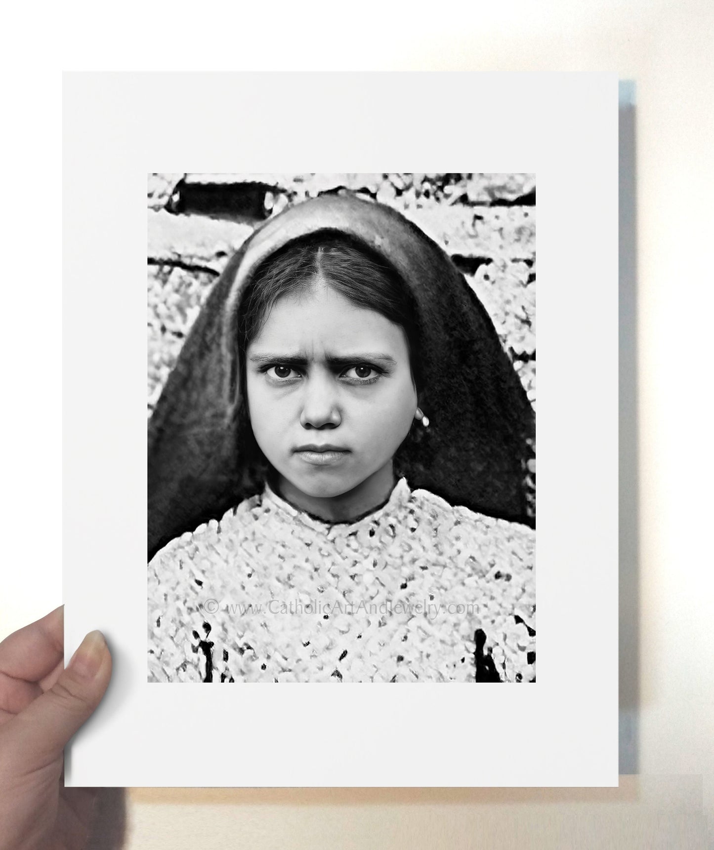 Exclusive! St. Jacinta of Fatima - AI Restored Photo! - 3 sizes - Vintage Catholic Art - Archival Quality