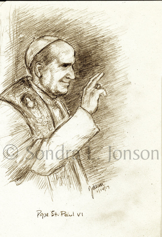 Pope Saint Paul VI - Sondra Jonson Catholic Art Print