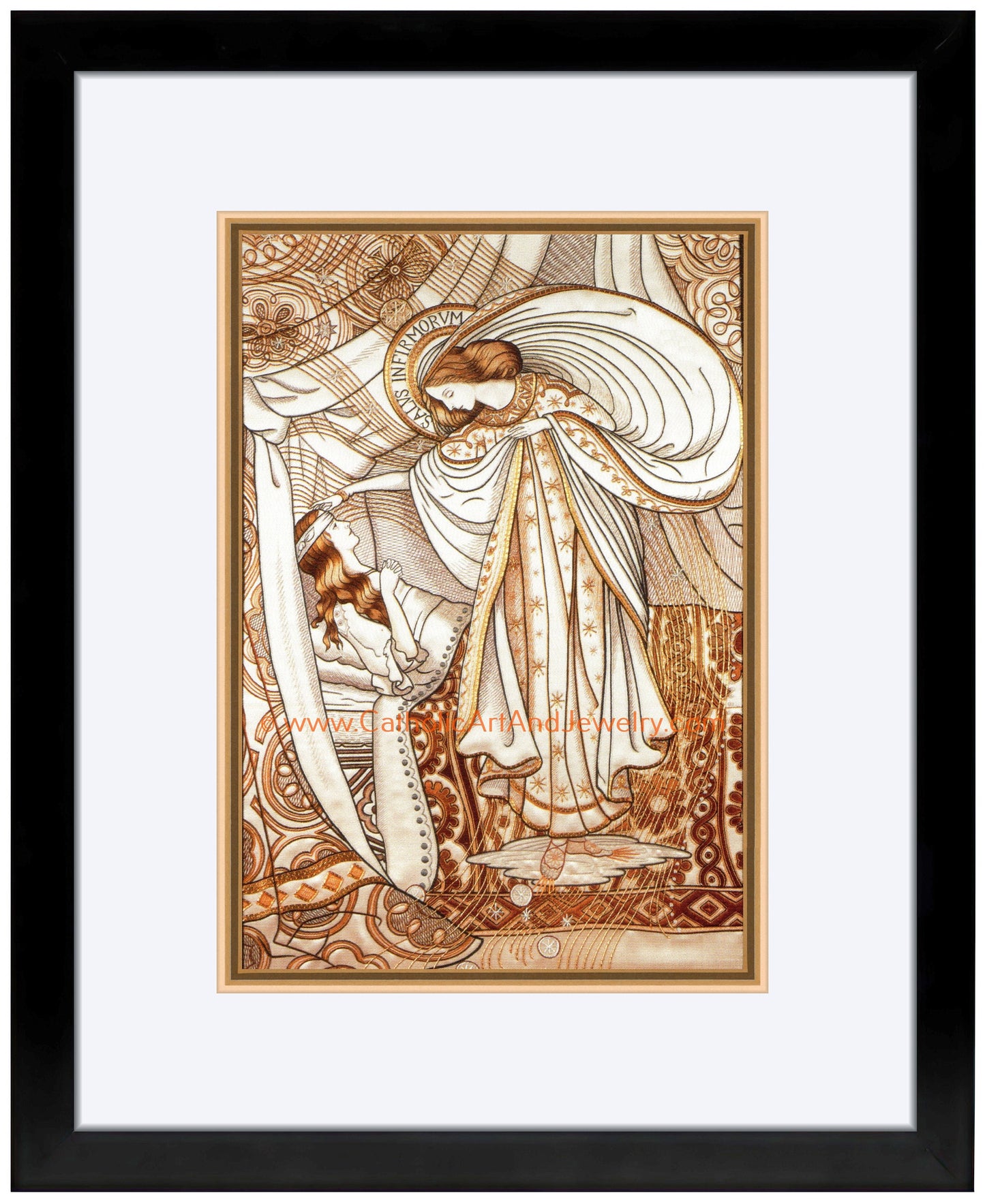 Our Lady, Health of the Sick – Salus Infirmorum – Loreto Embroideries – Vintage Catholic Art Print – Archival Quality