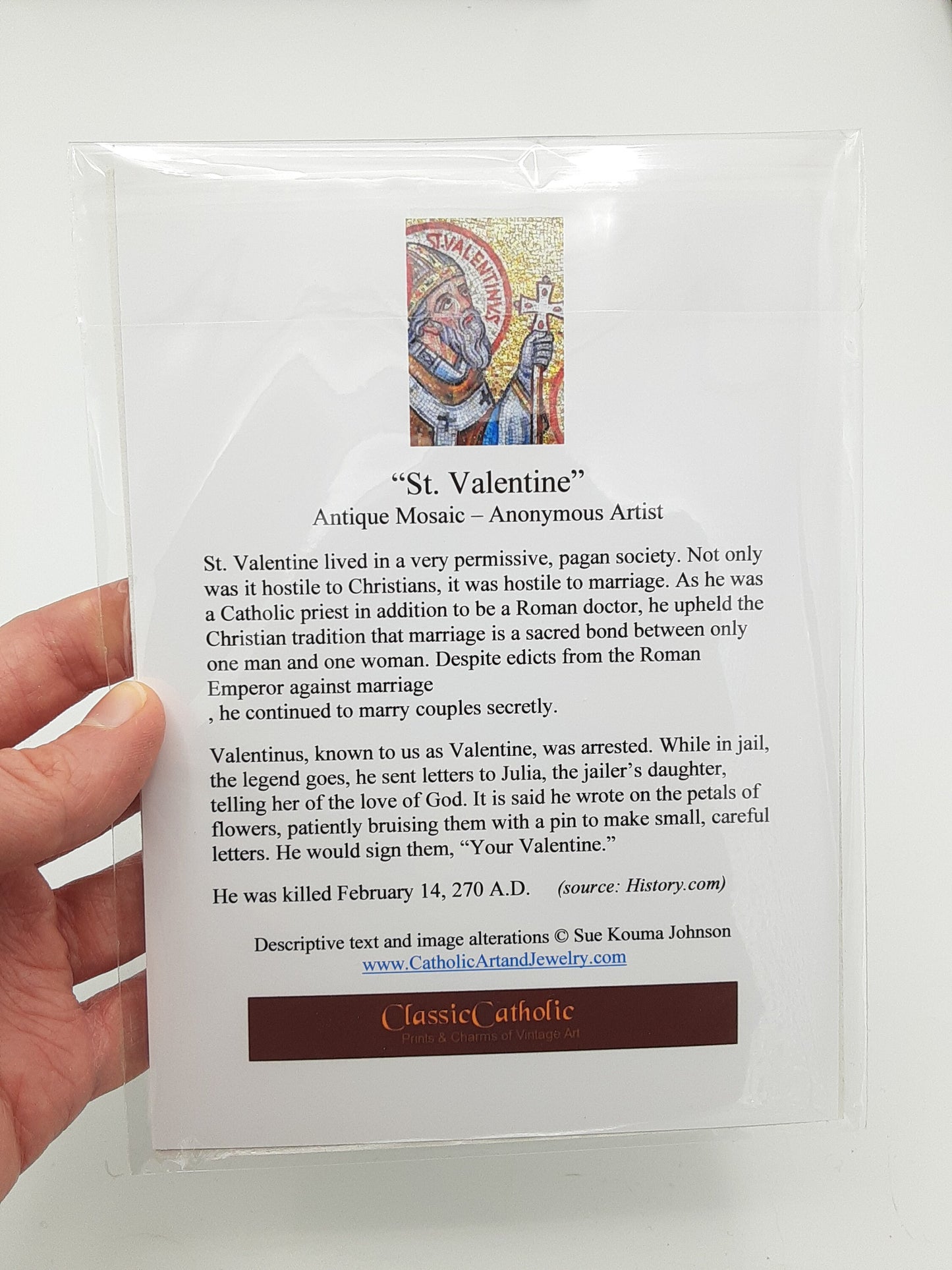 Vintage Saint Valentine Art Print – Christian / Catholic Valentine