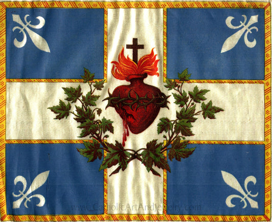 Flag of the Sacred Heart – Art Print on Paper – 4 sizes