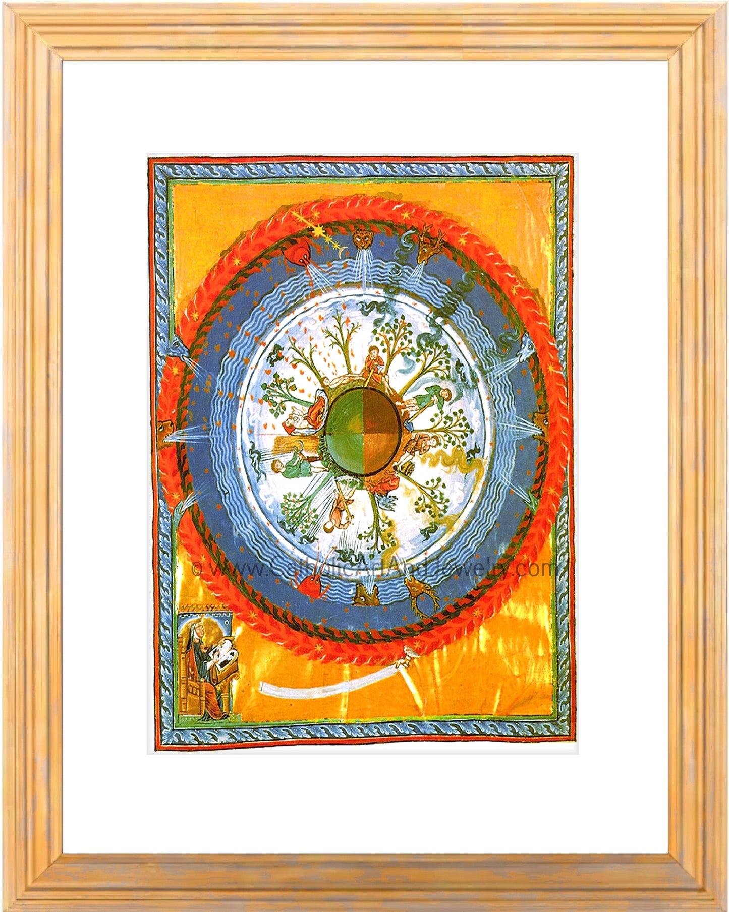 Hildegard of Bingen – "Cosmos, Body, and Soul" – Catholic Art Print – Mystic Visions – Archival Quality – Catholic Gift