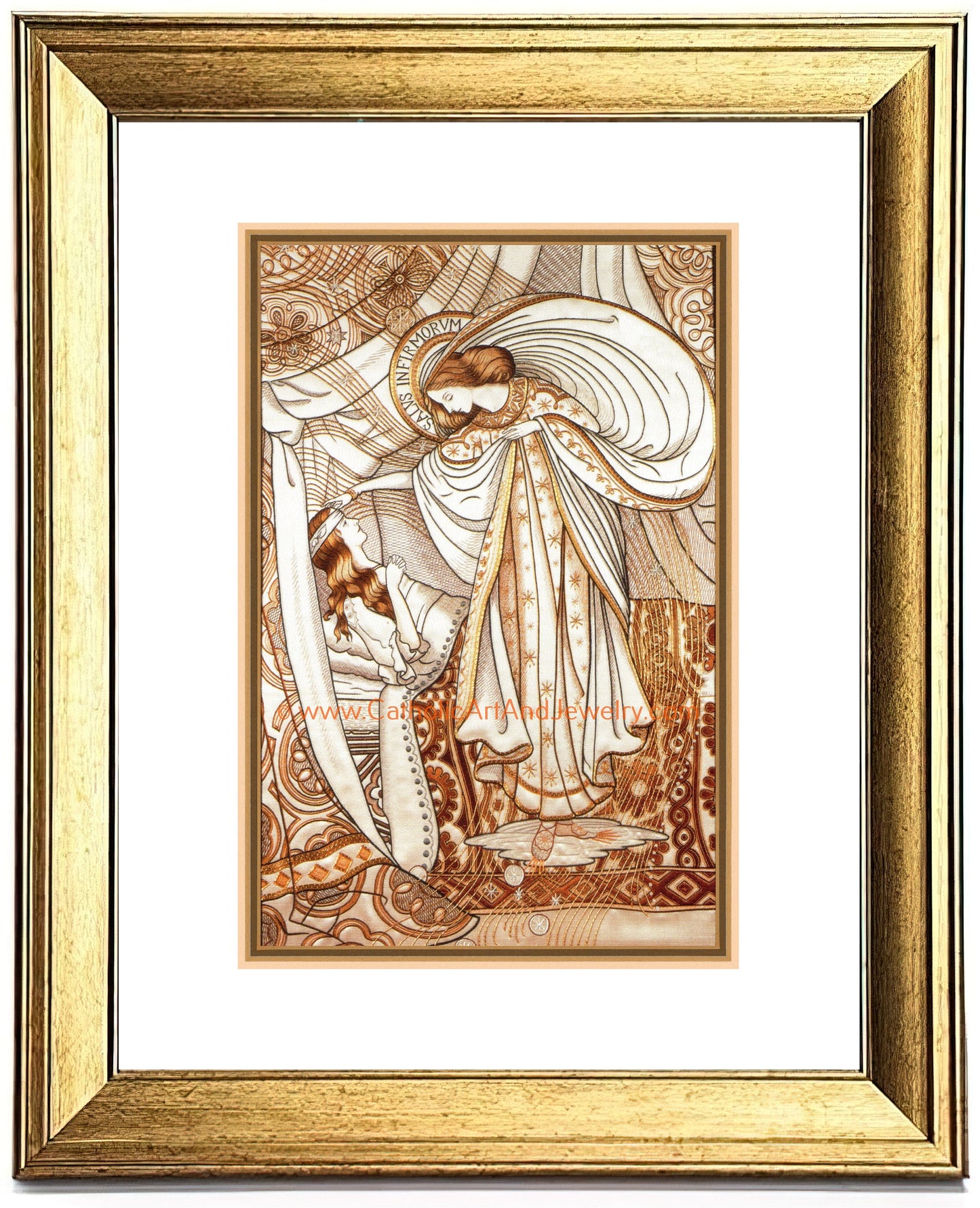 Our Lady, Health of the Sick – Salus Infirmorum – Loreto Embroideries – Vintage Catholic Art Print – Archival Quality