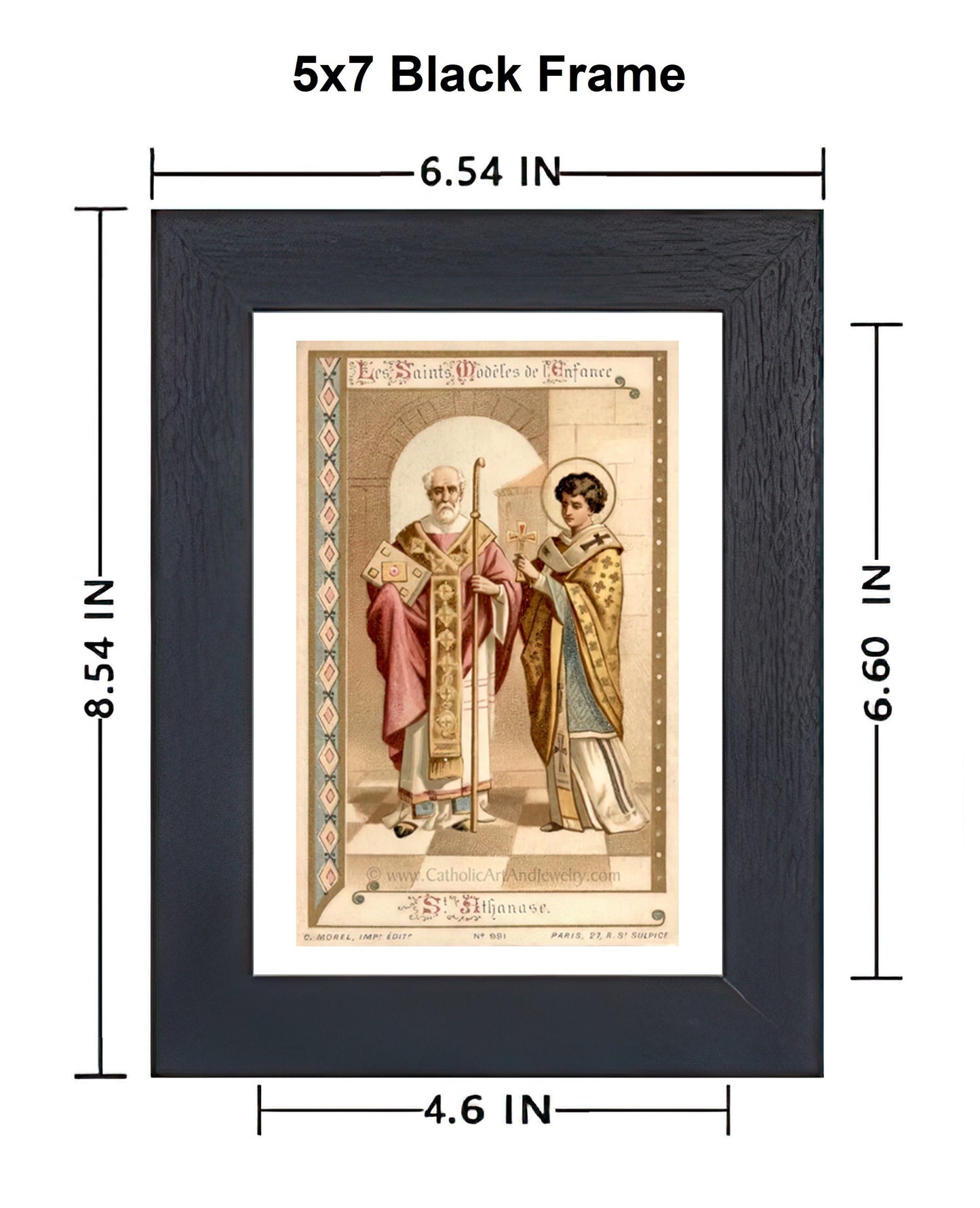 St. Athanasius – 3 sizes – Based on an Antique Holy Card – Catholic Art Print – Archival Quality