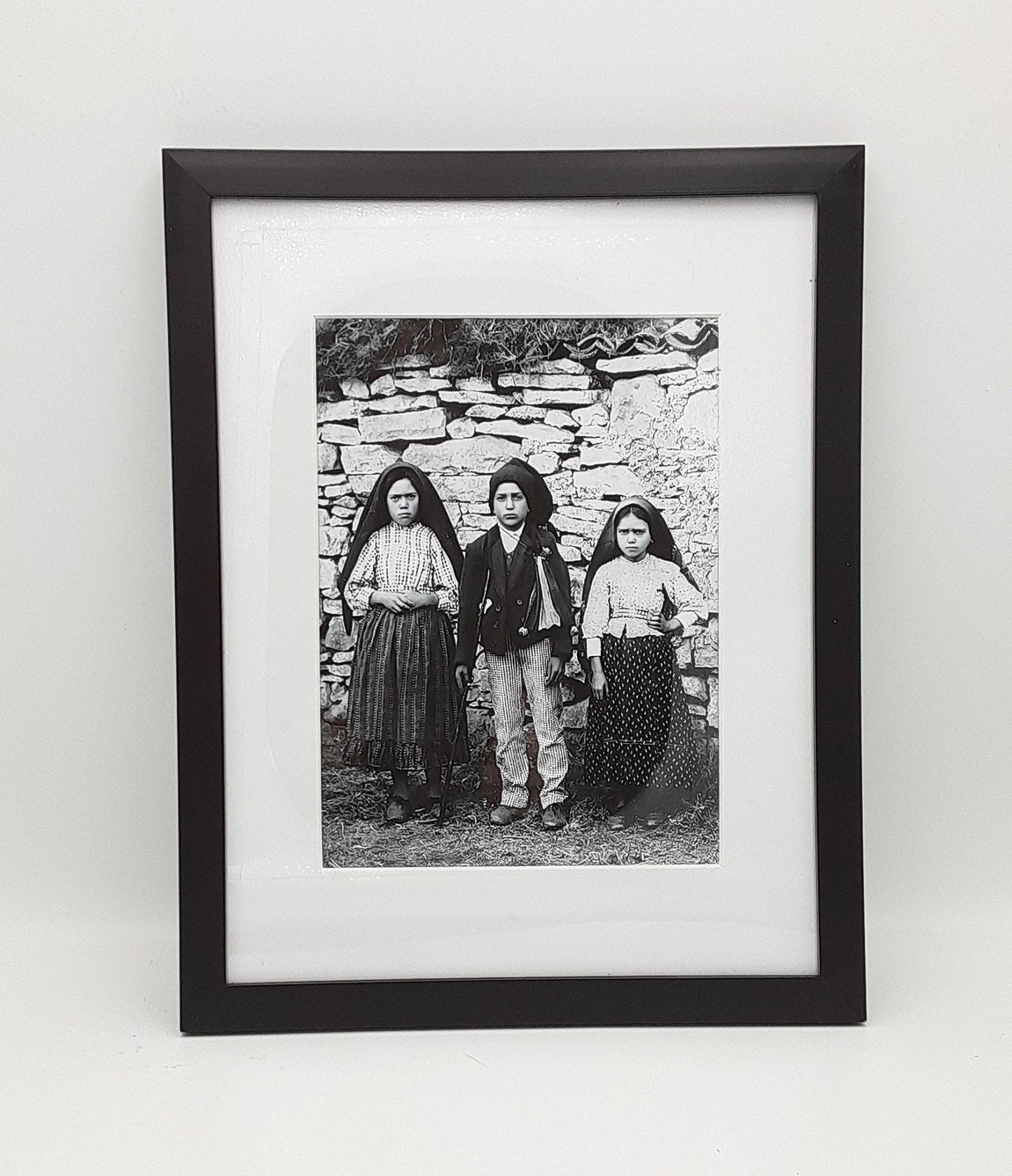 Fatima Saints Restored Photo (Sister Lucia, Sts Francisco and Jacinta) - Exclusive! - Vintage Catholic Art - Archival Quality Print