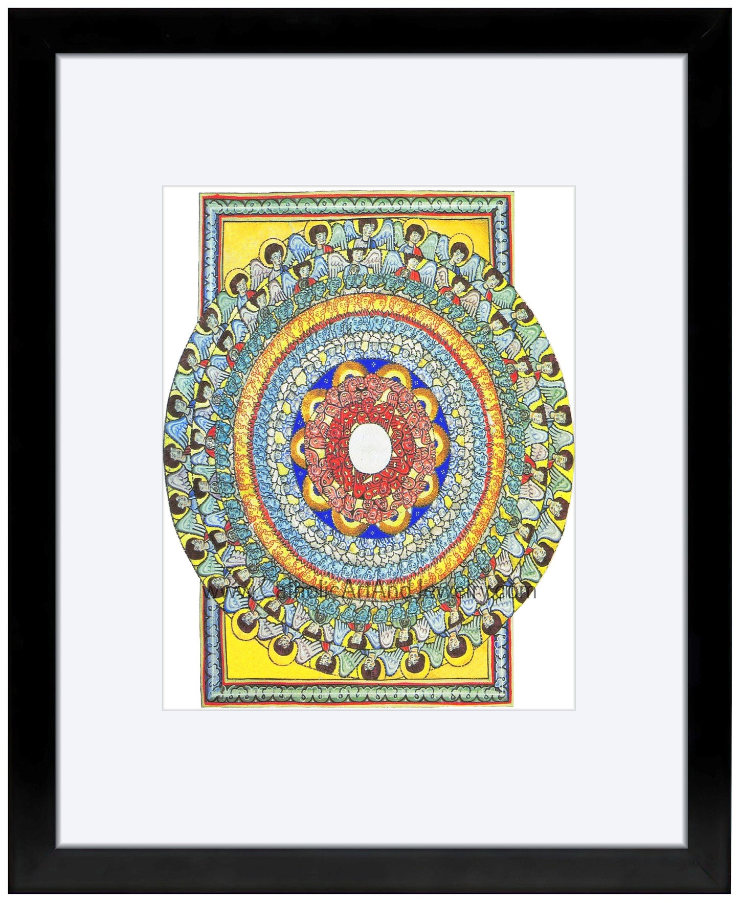 Hildegard of Bingen's Art: All Beings Celebrate Creation – 3 Sizes – circa 1150 A.D. – Medieval Catholic Art Print – Archival Quality