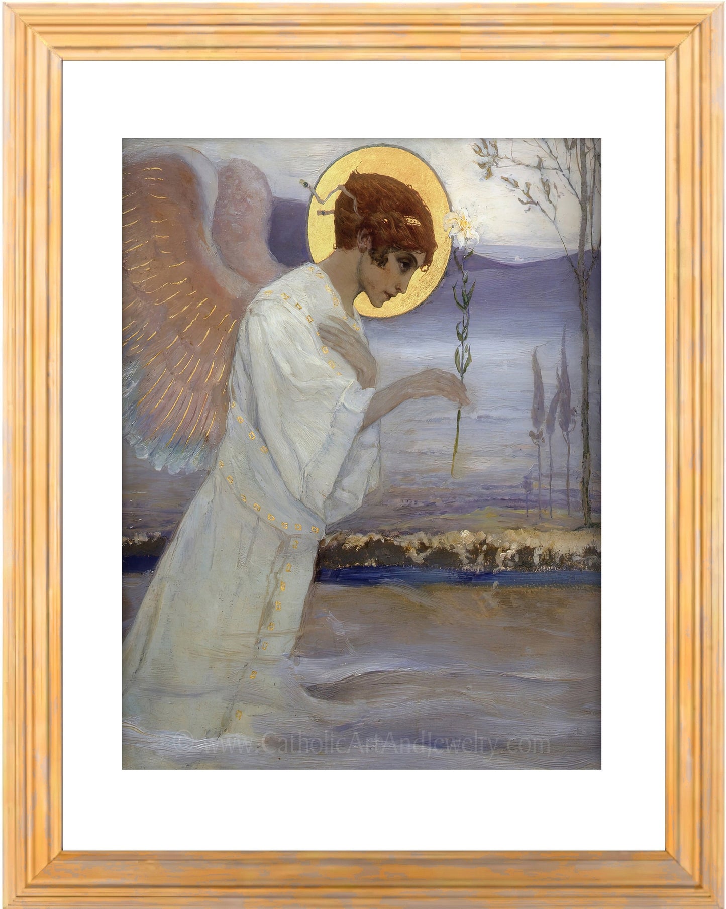 The Annunciation: The Angel Gabriel by Mikhail Nesterov – 3 sizes – Vintage Catholic Art Print – Archival Quality