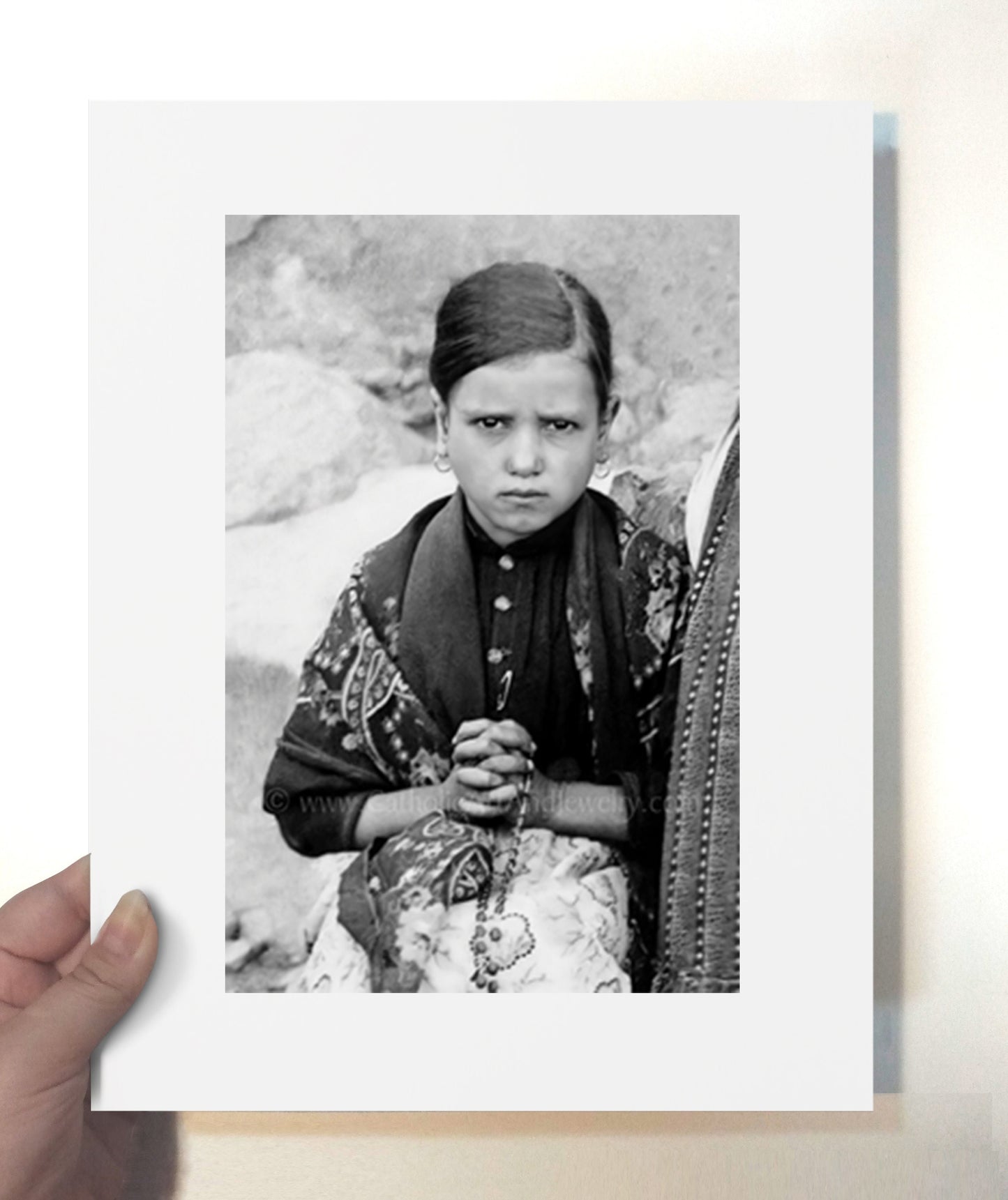 Exclusive! St. Jacinta of Fatima - AI Restored Photo! - 3 sizes - Vintage Catholic Art