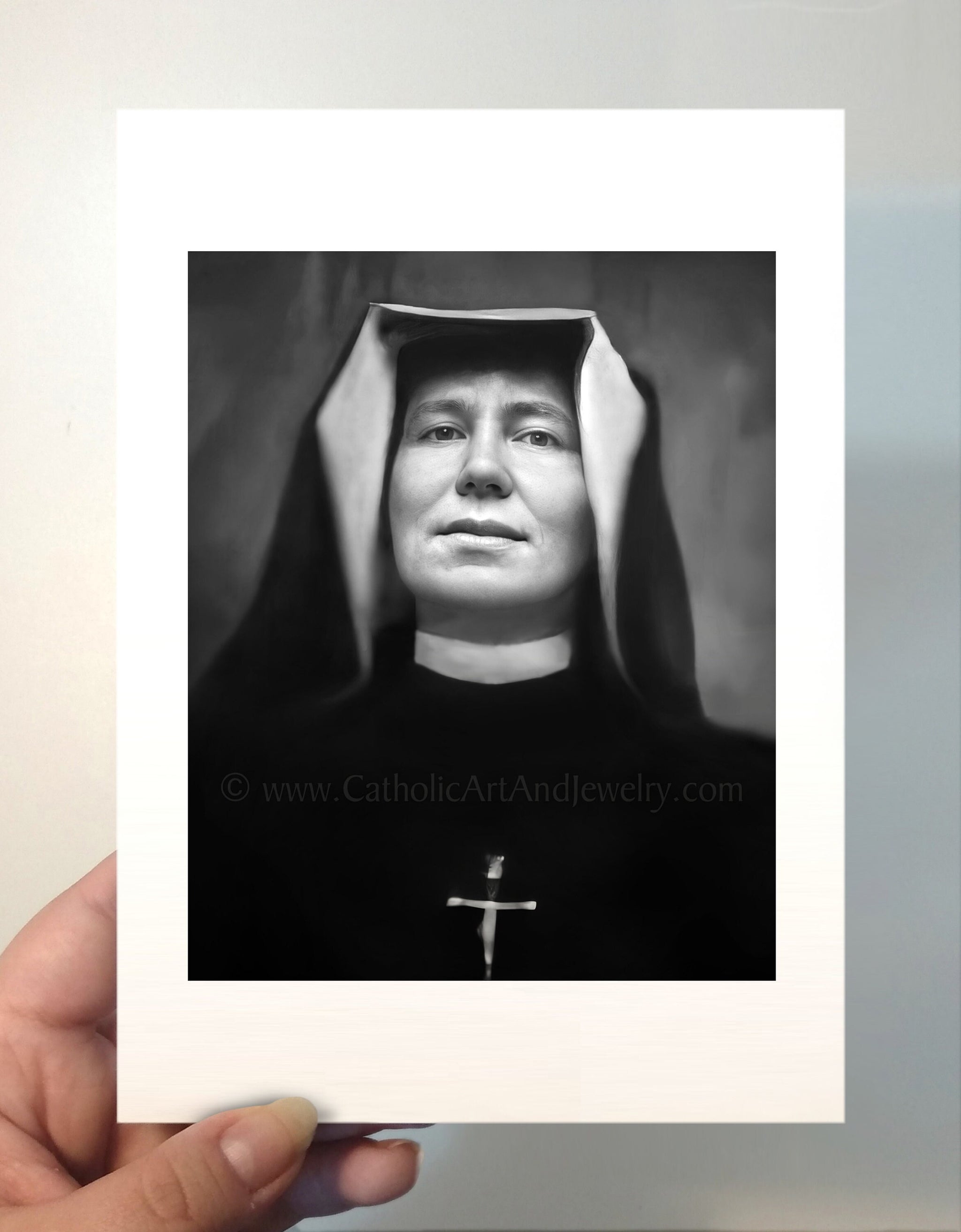 St. Faustina – Exclusive Photo – 3 sizes – Catholic Art Print – Archiv – Catholic Art and Jewelry