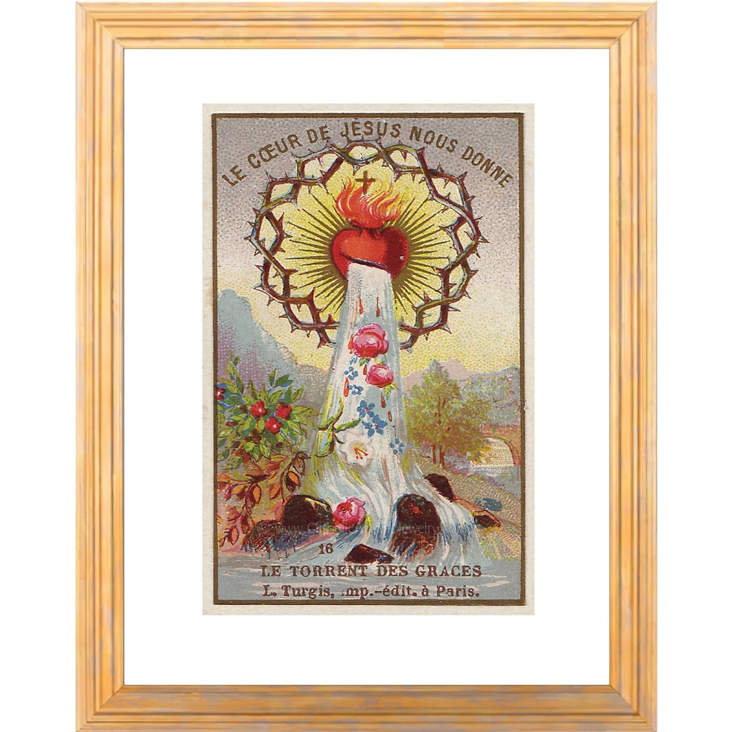 Torrent of Graces– 2 sizes  based on a Vintage Holy Card – Catholic Art Print – Archival Quality