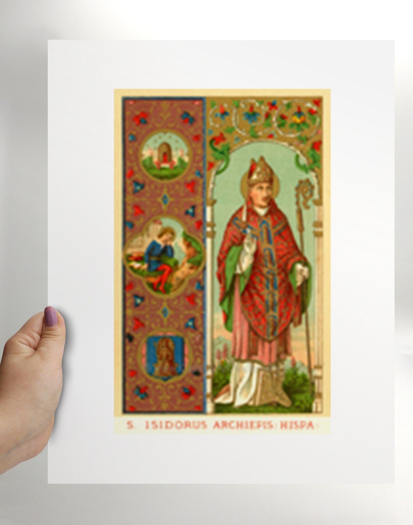 St. Isidore of Seville – Patron Saint of the Internet – Catholic Art Print – Archival Quality