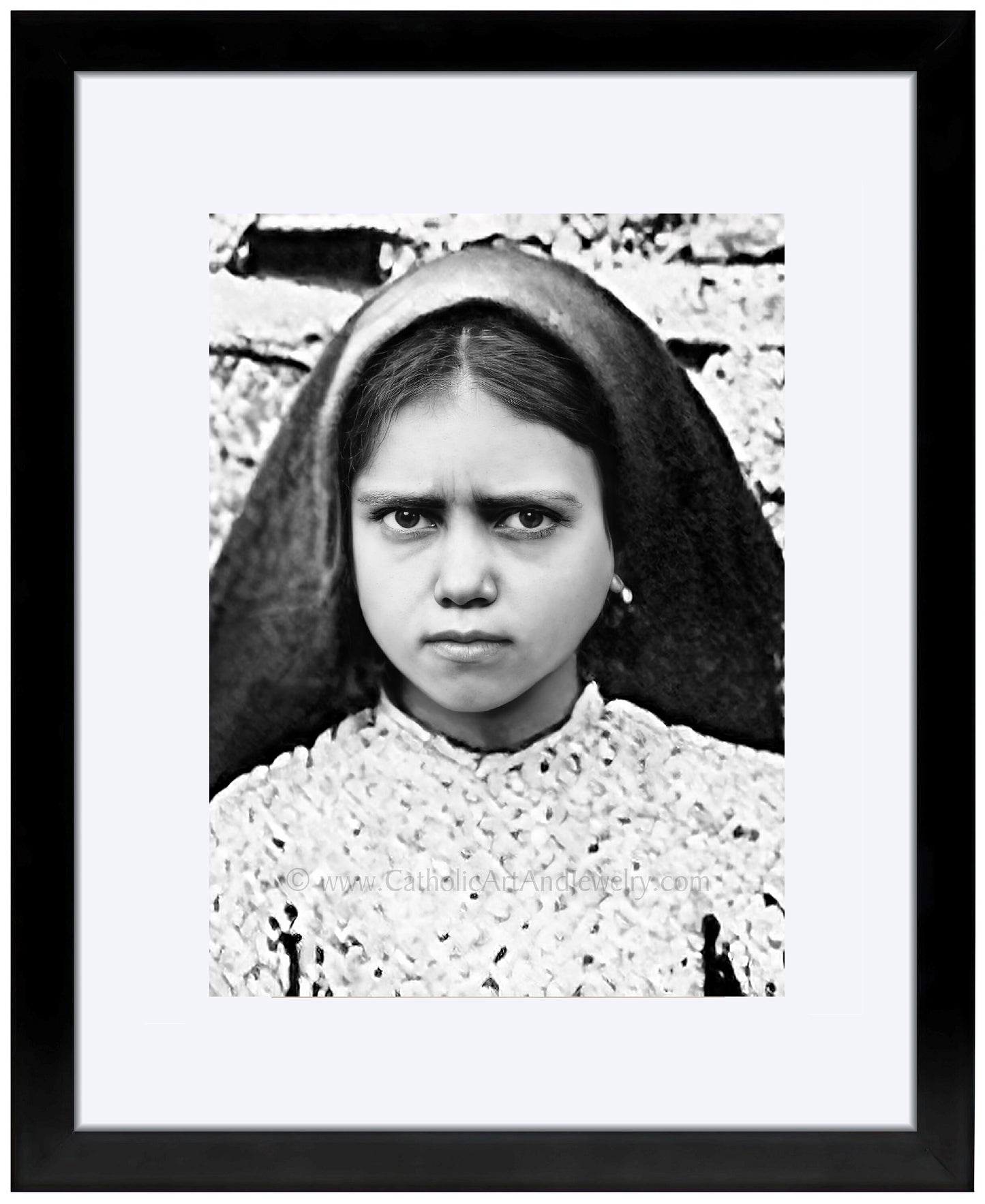 Exclusive! St. Jacinta of Fatima - AI Restored Photo! - 3 sizes - Vintage Catholic Art - Archival Quality