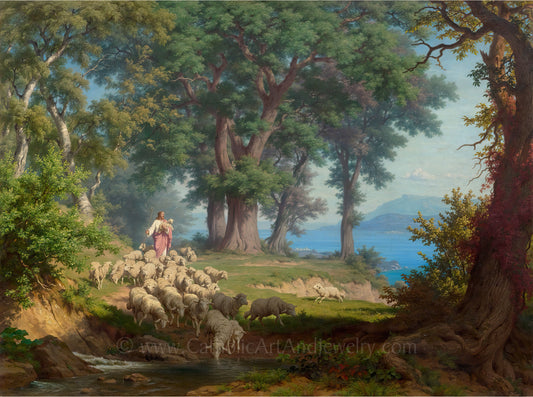 The Good Shepherd – 5 sizes – Robert Zünd – Catholic Art Print