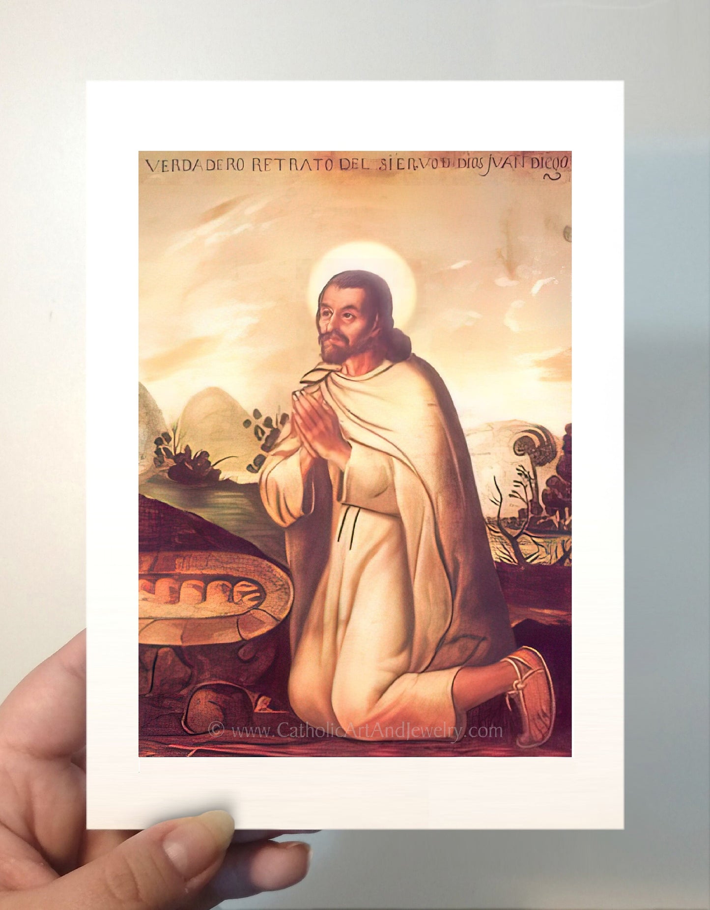 St. Juan Diego – by Miguel Cabrera – Catholic Art Print