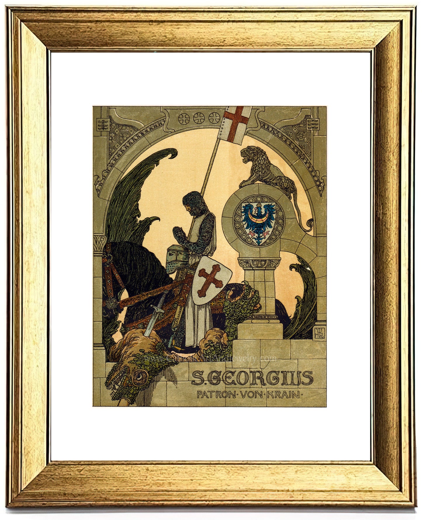 St. George – Heinrich Lefler – 3 Sizes – Catholic Art Print