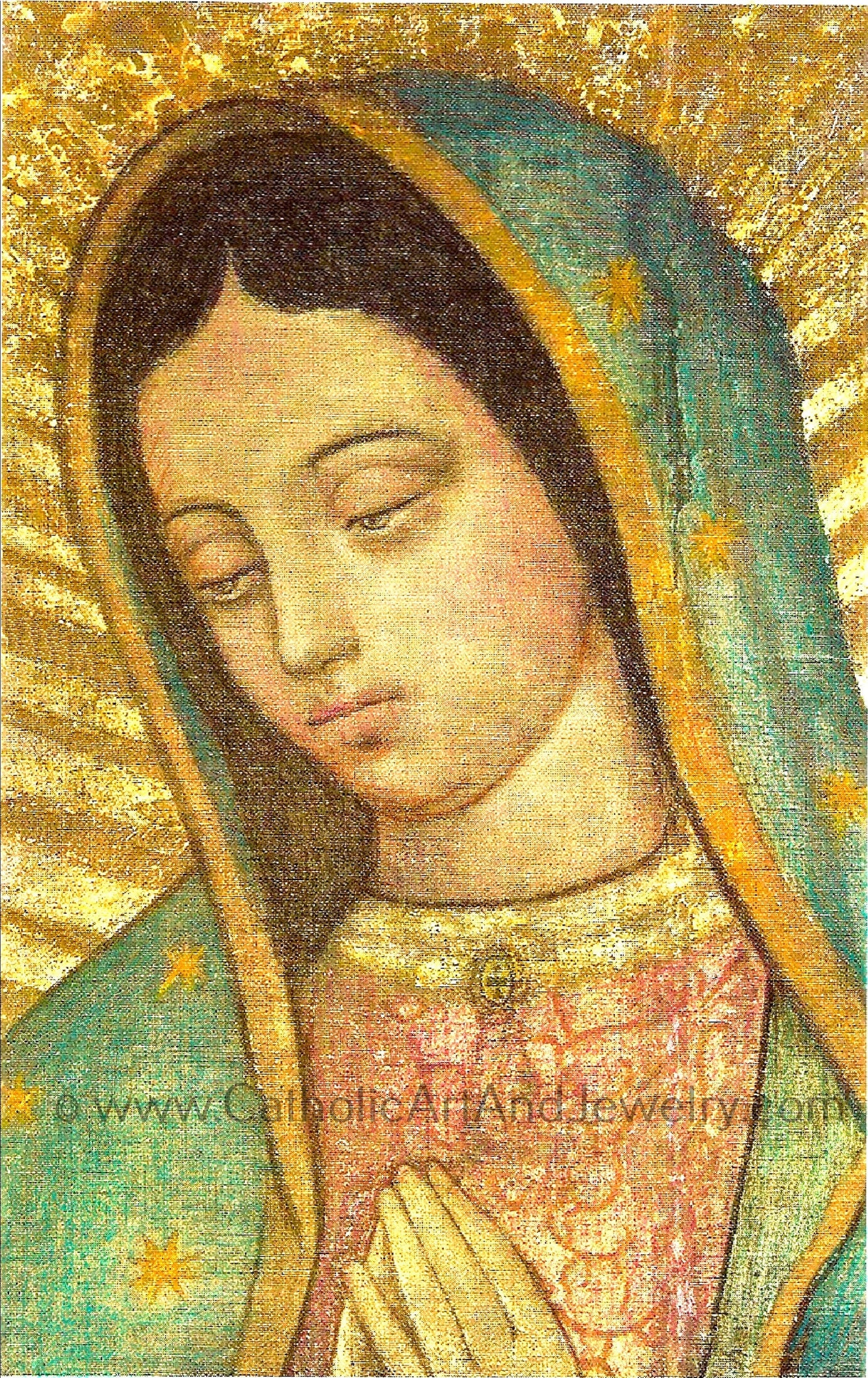 Our Lady of Guadalupe – Close-up – 3 sizes – Catholic Art Print – Archival Quality