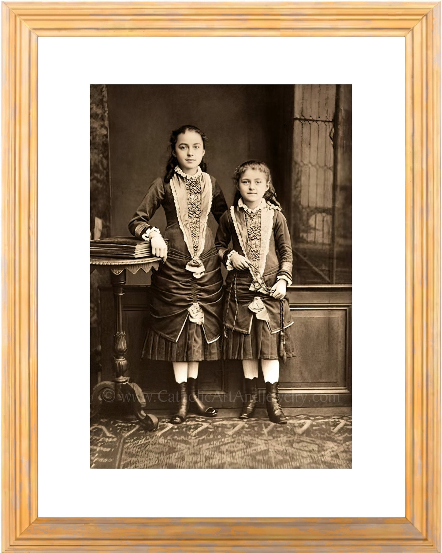 St. Therese & Celine Martin (St. Therese of Lisieux with her sister) Catholic photo print Saint Theresa