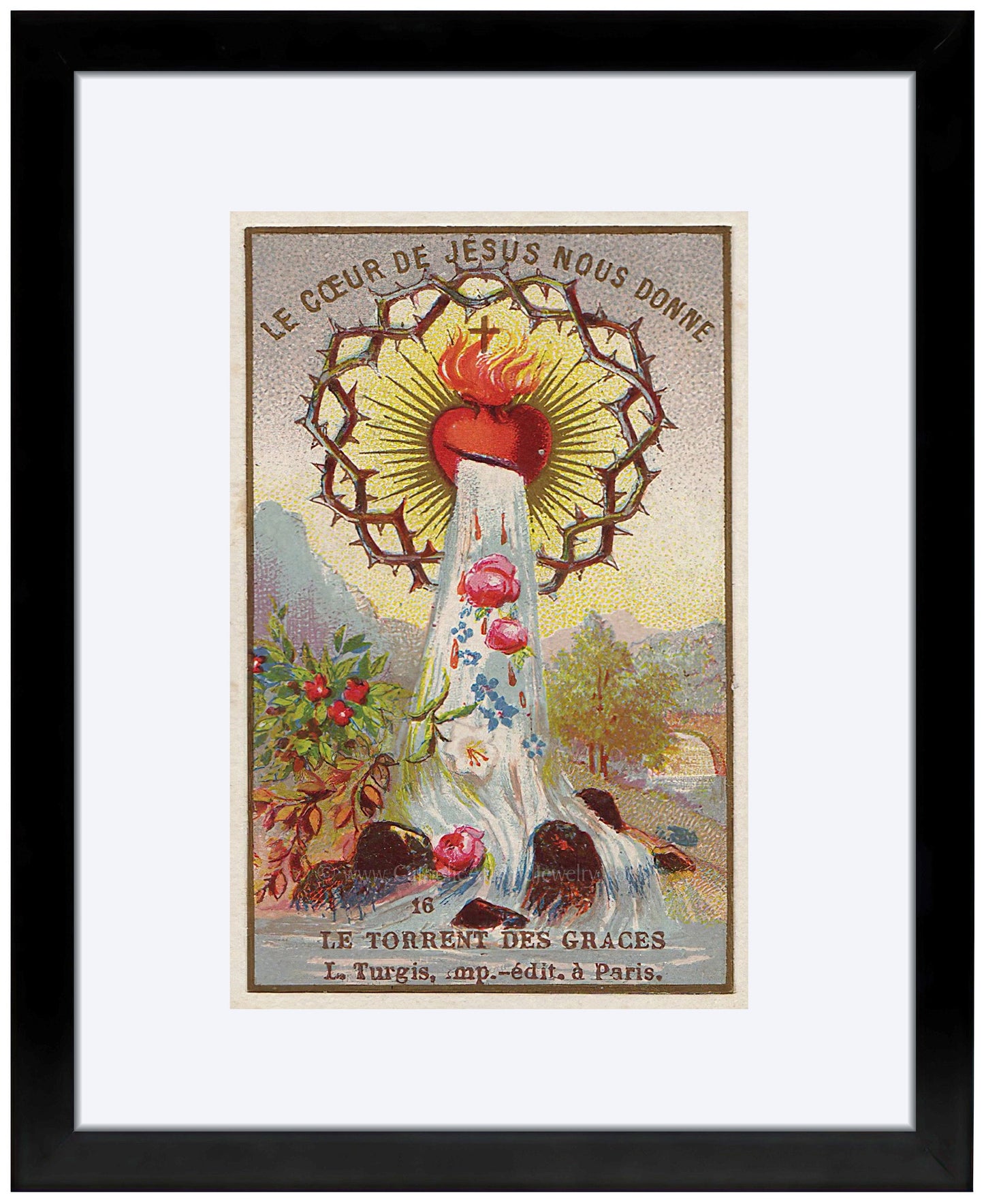 Torrent of Graces– 3 sizes based on a Vintage Holy Card – Catholic Art Print – Archival Quality