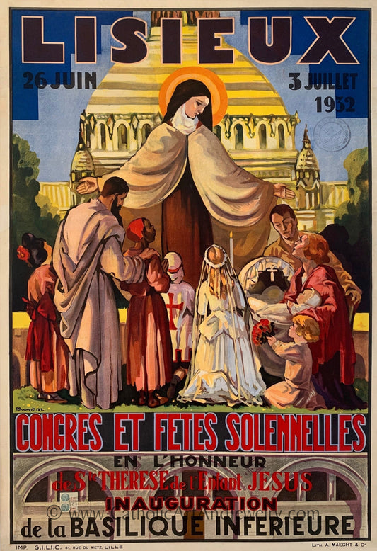 Saint Therese of Lisieux Congress Poster – 2 sizes – Catholic Art Print