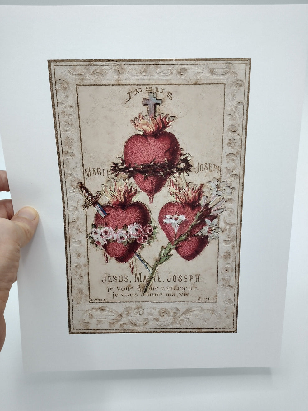 Our Lady of the Rosary – based on a Vintage Italian Holy Card – Cathol ...