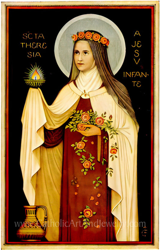St. Therese – Based on a Benedictine Holy Card – 3 sizes – Archival Quality