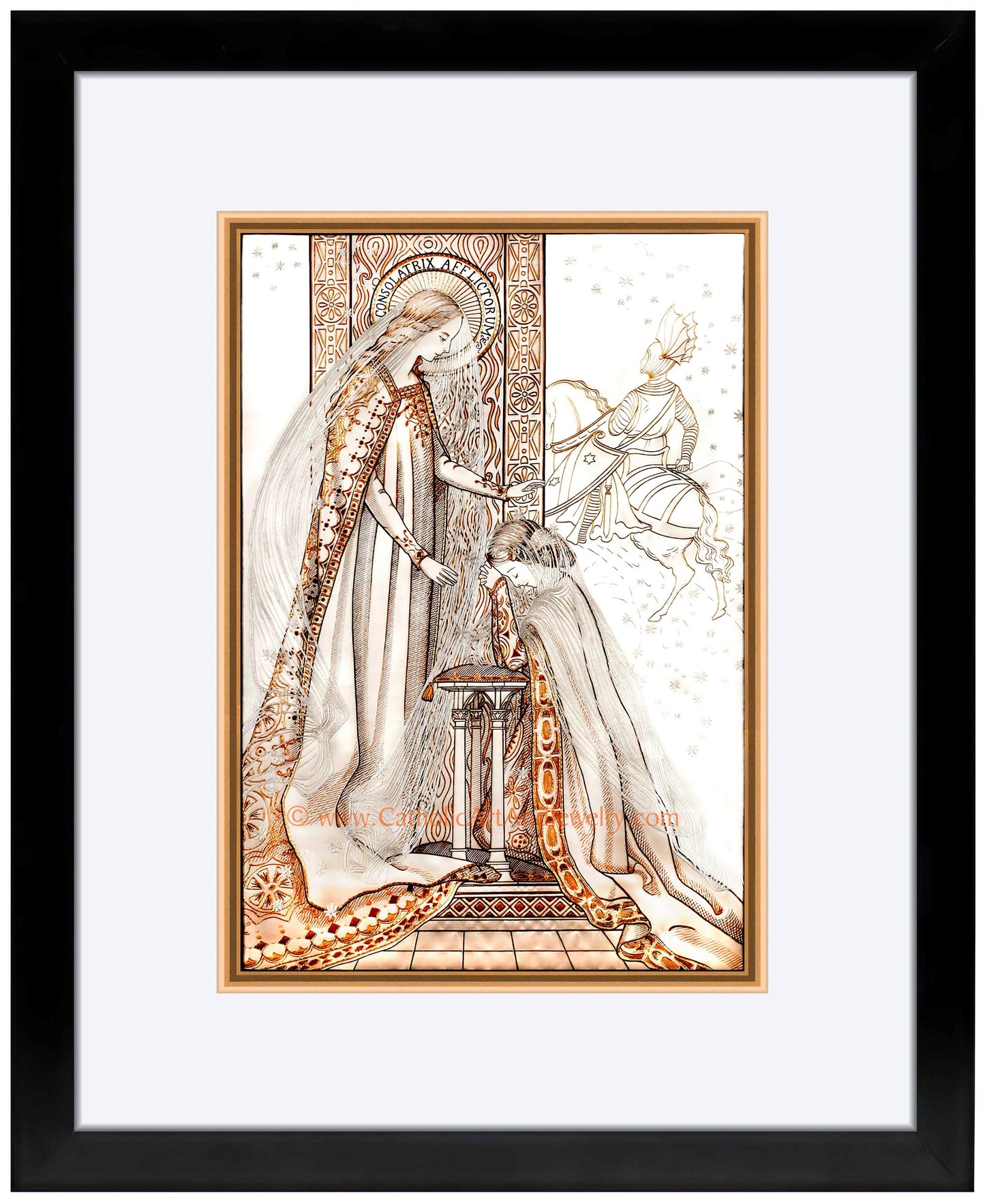 Help of Christians – Auxilium Christianorum – Loreto Embroideries – Vintage Catholic Art Print – Archival Quality