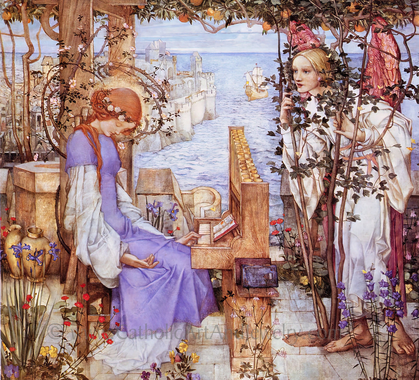 St. Cecilia – 3 sizes – by Edward Reginald Frampton – Saints Mentioned in Mass – Confirmation Gift