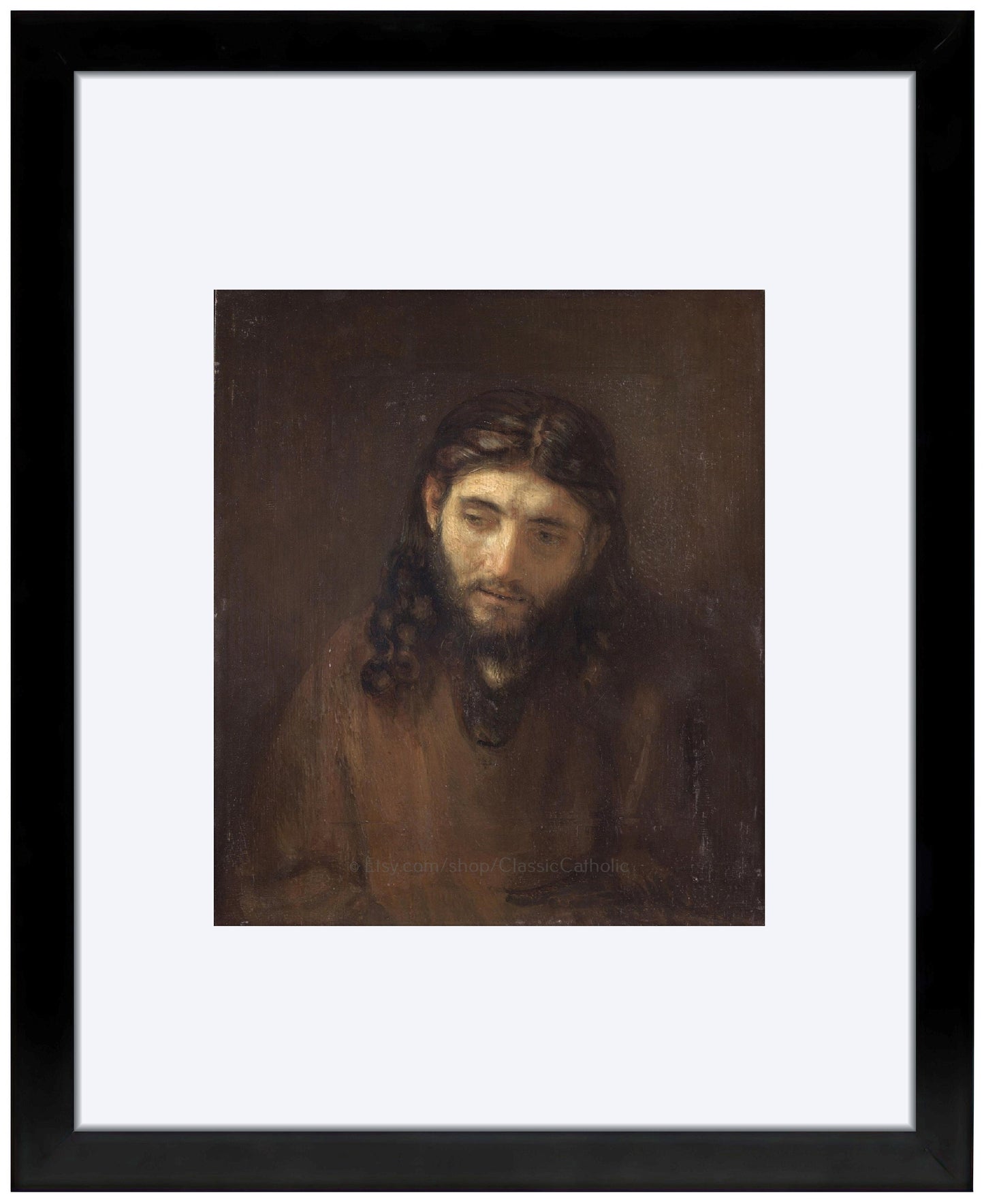 Head of Christ by Rembrandt - Portrait of Jesus Christ - Print - Christian Art - Catholic Gifts - Archival Print in Three Sizes