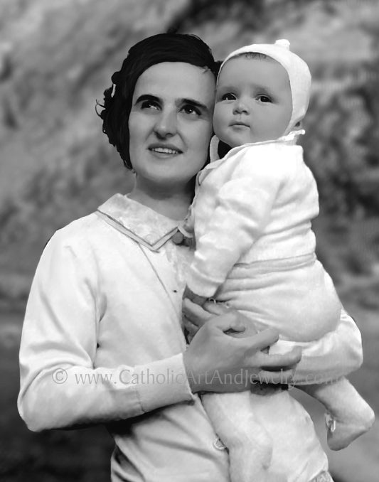 St. Gianna Molla – Exclusive Photo Restoration – Catholic Art Print – Catholic Gift