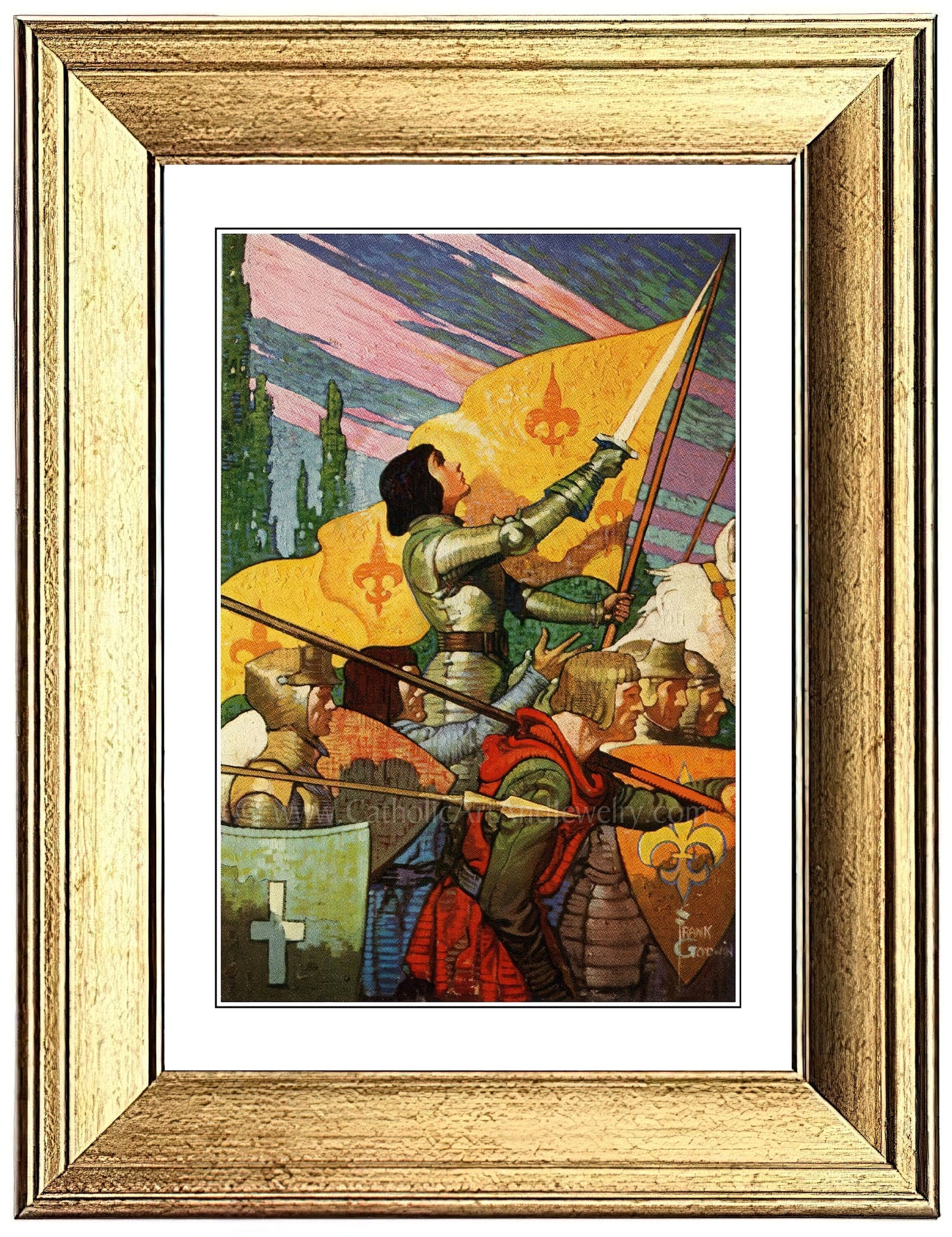 St Joan of Arc – by Frank Godwin– Two Sizes – Catholic Art Print – Archival Quality