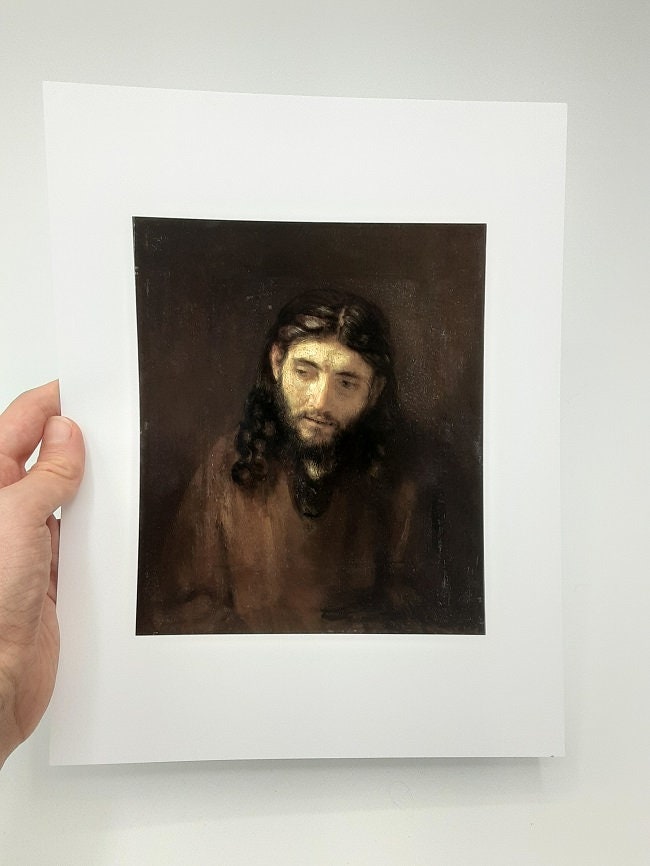 Head of Christ by Rembrandt - Portrait of Jesus Christ - Print - Christian Art - Catholic Gifts - Archival Print in Three Sizes