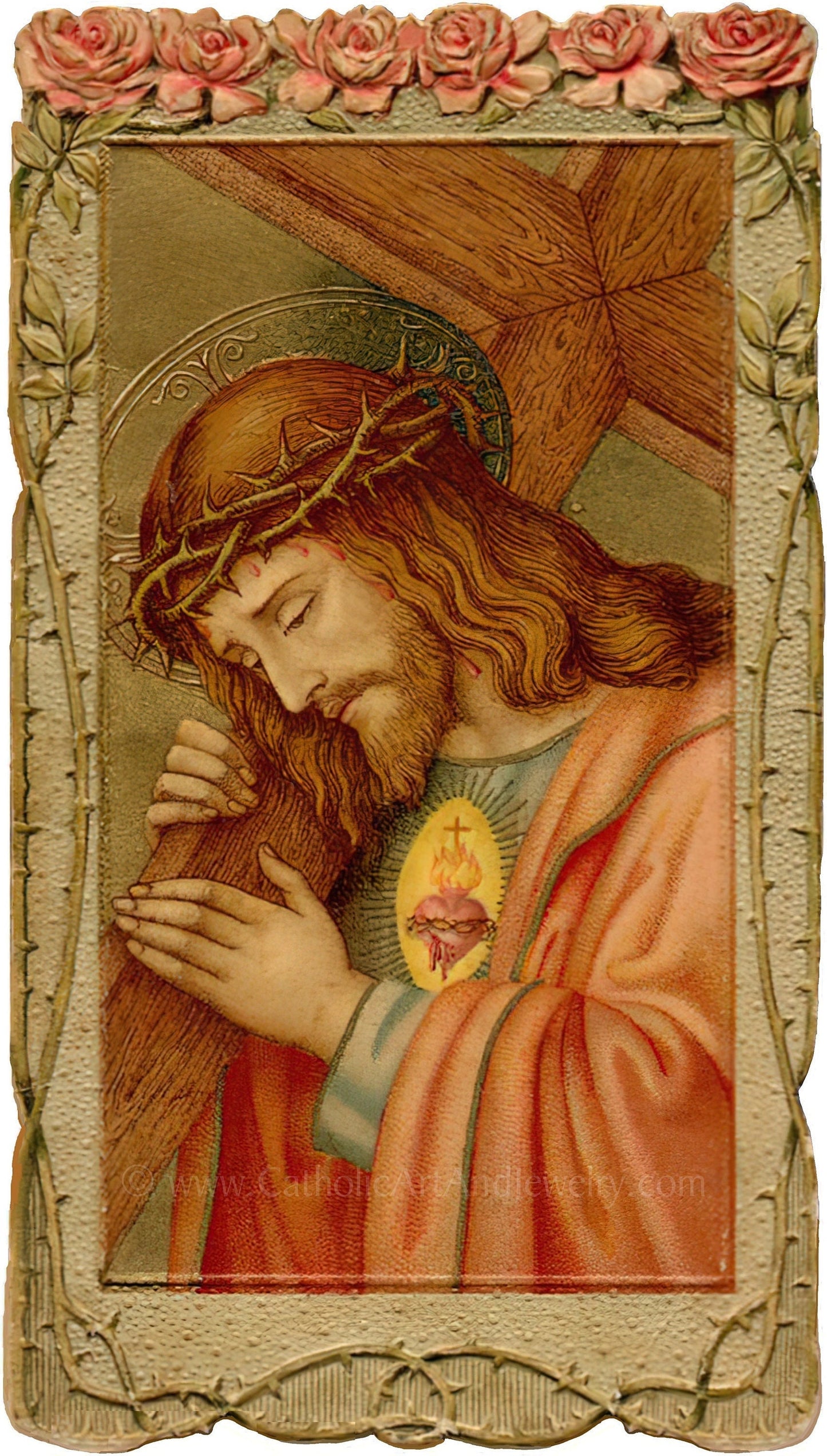 Carrying of the Cross – 2 sizes – Based on a Vintage German Holy Card