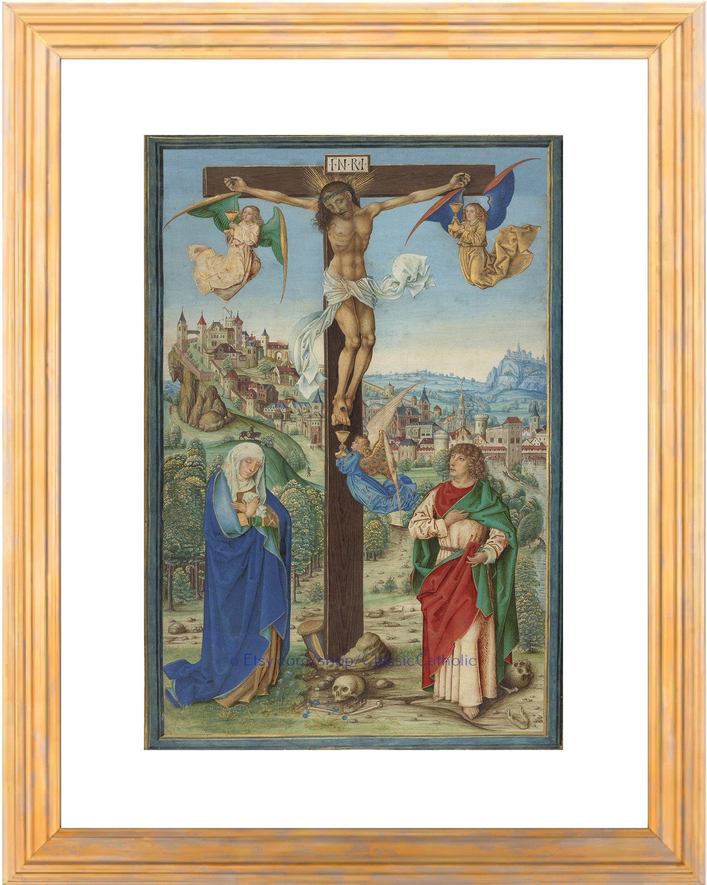 The Crucifixion – Sacrament of the Altar – Medieval Catholic Art Print – Archival Quality – Hi Res